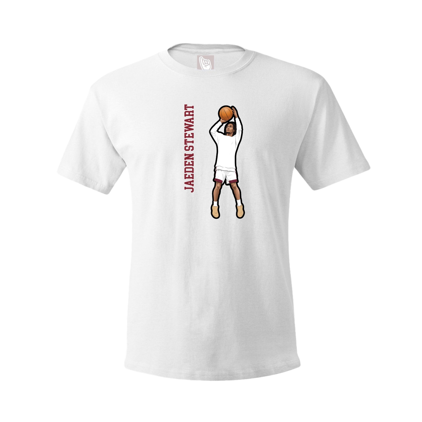 Youth Tee — Name Vertical in White
