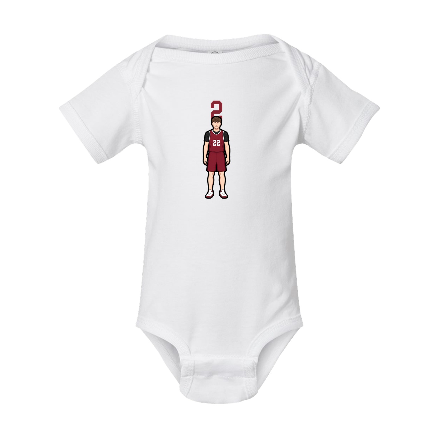 Baby Onesie — Number Top in White