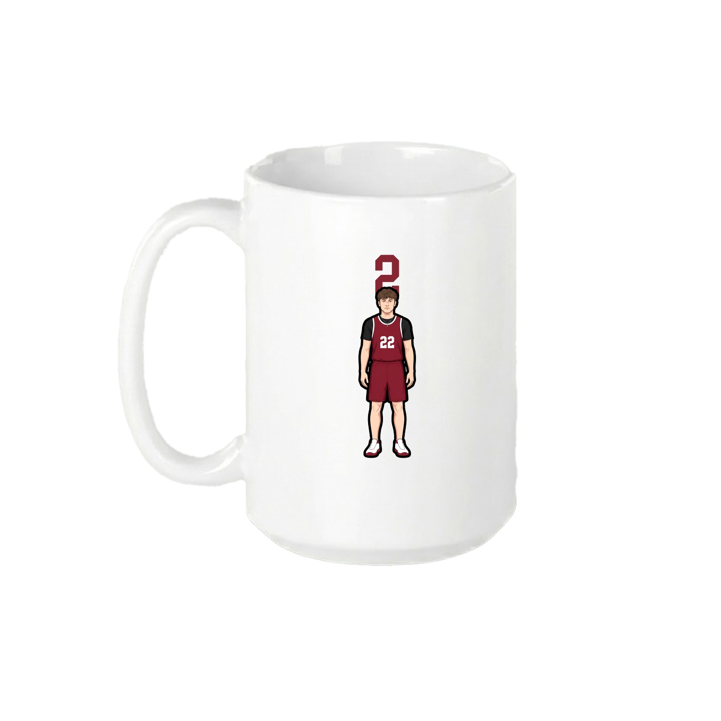 15oz Coffee Mug — Number Top in White