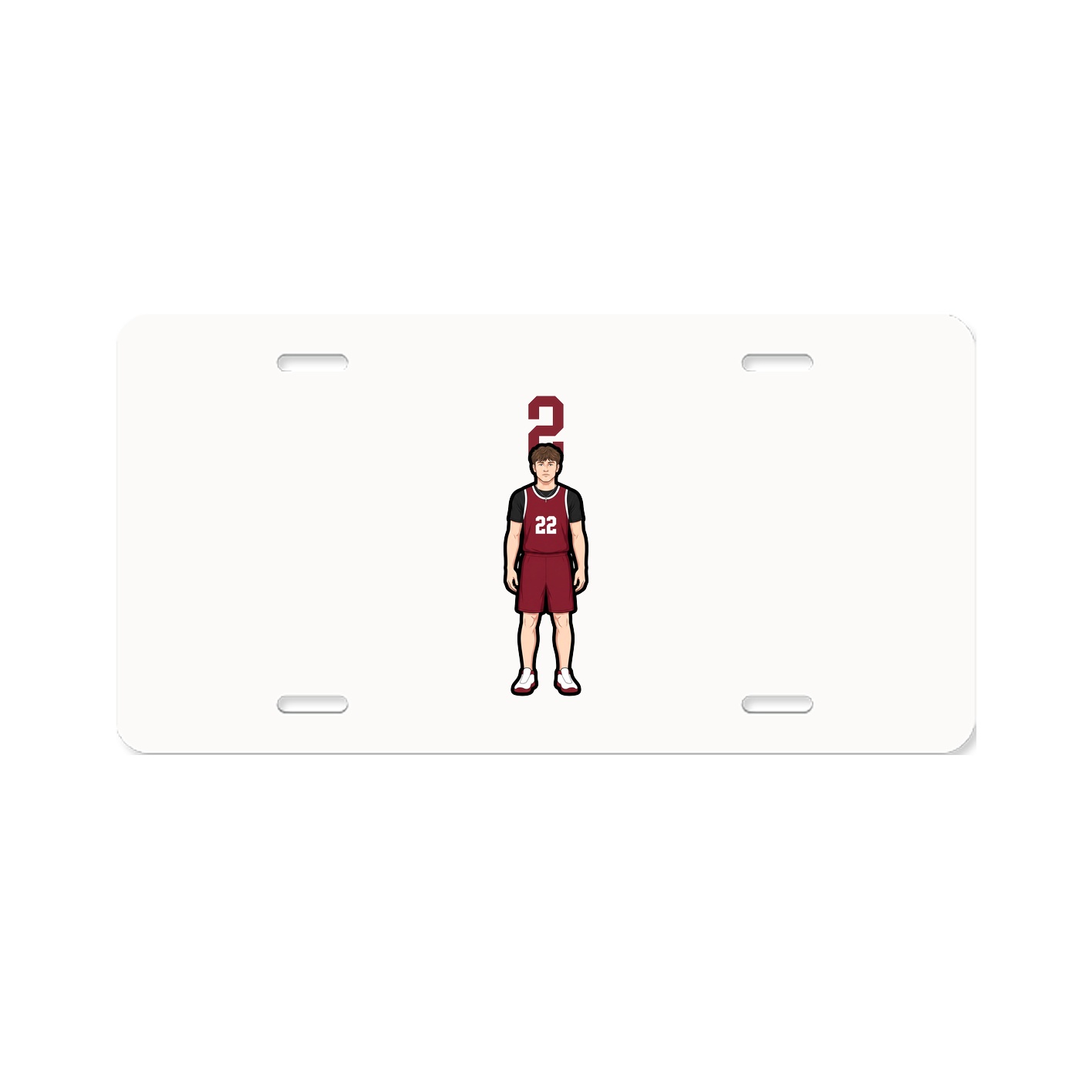 License Plate — Number Top in Classic
