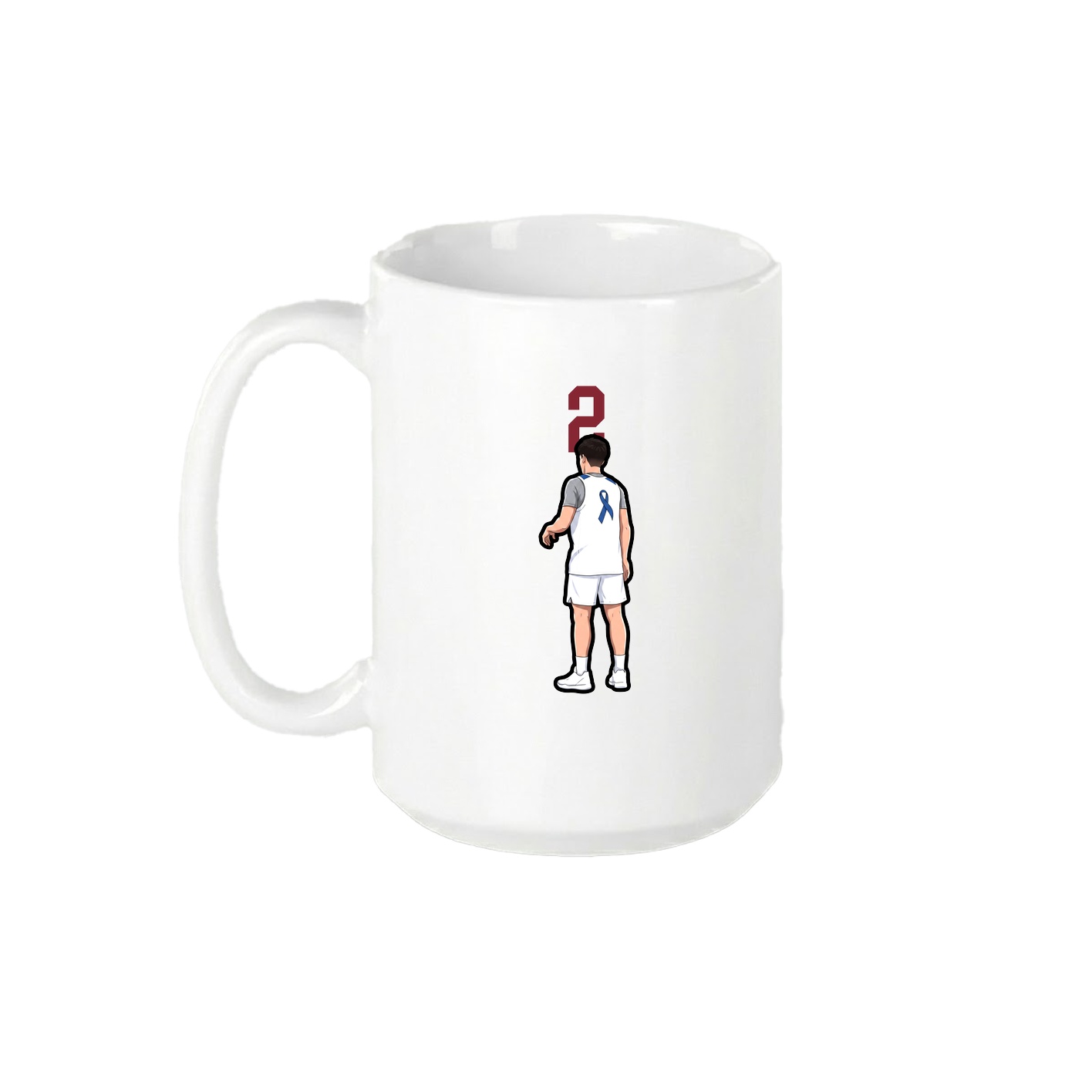 15oz Coffee Mug — Number Top in White