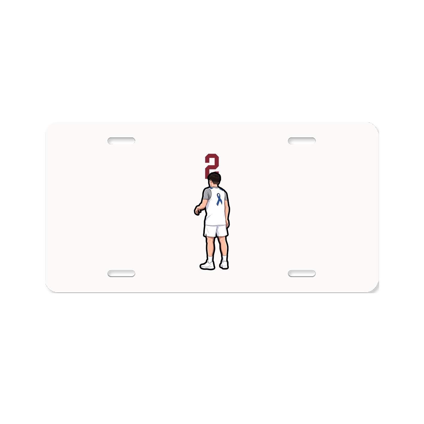 License Plate — Number Top in Classic