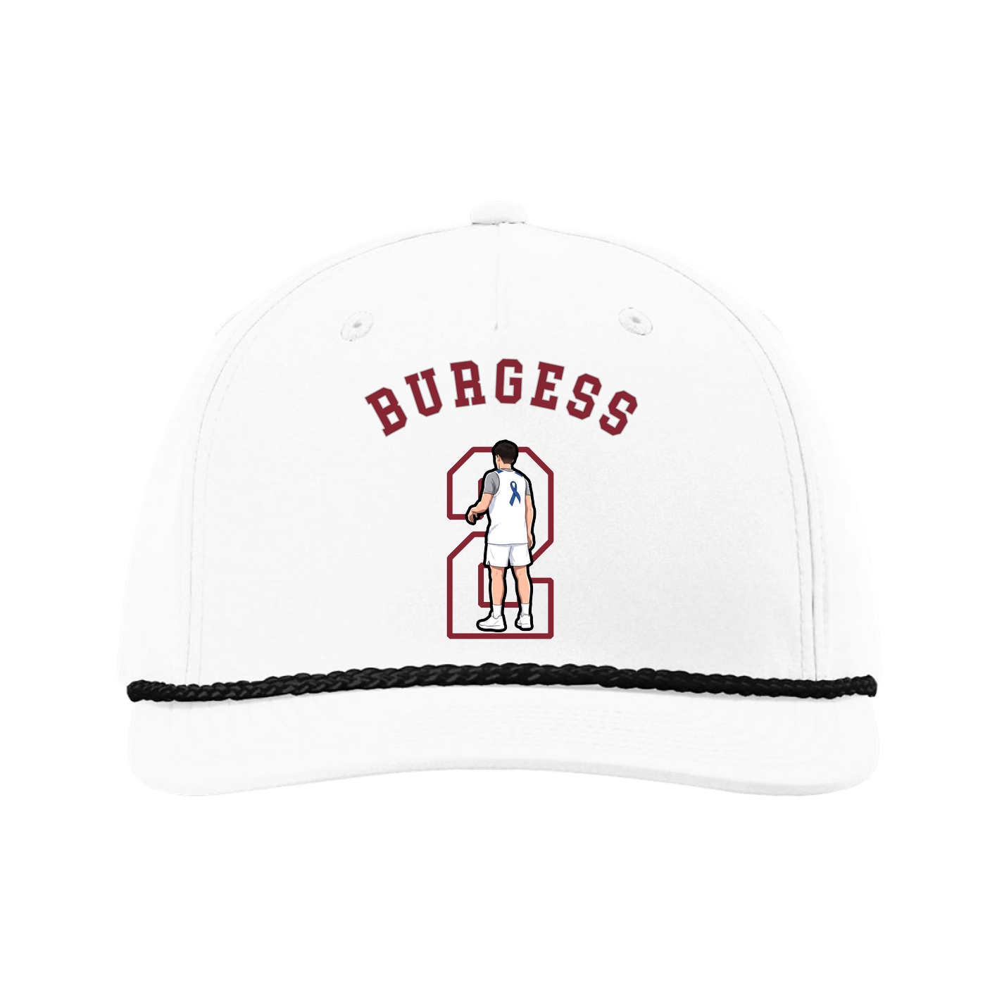 Five-Panel Classic Rope Cap — Shirsey Arch in White