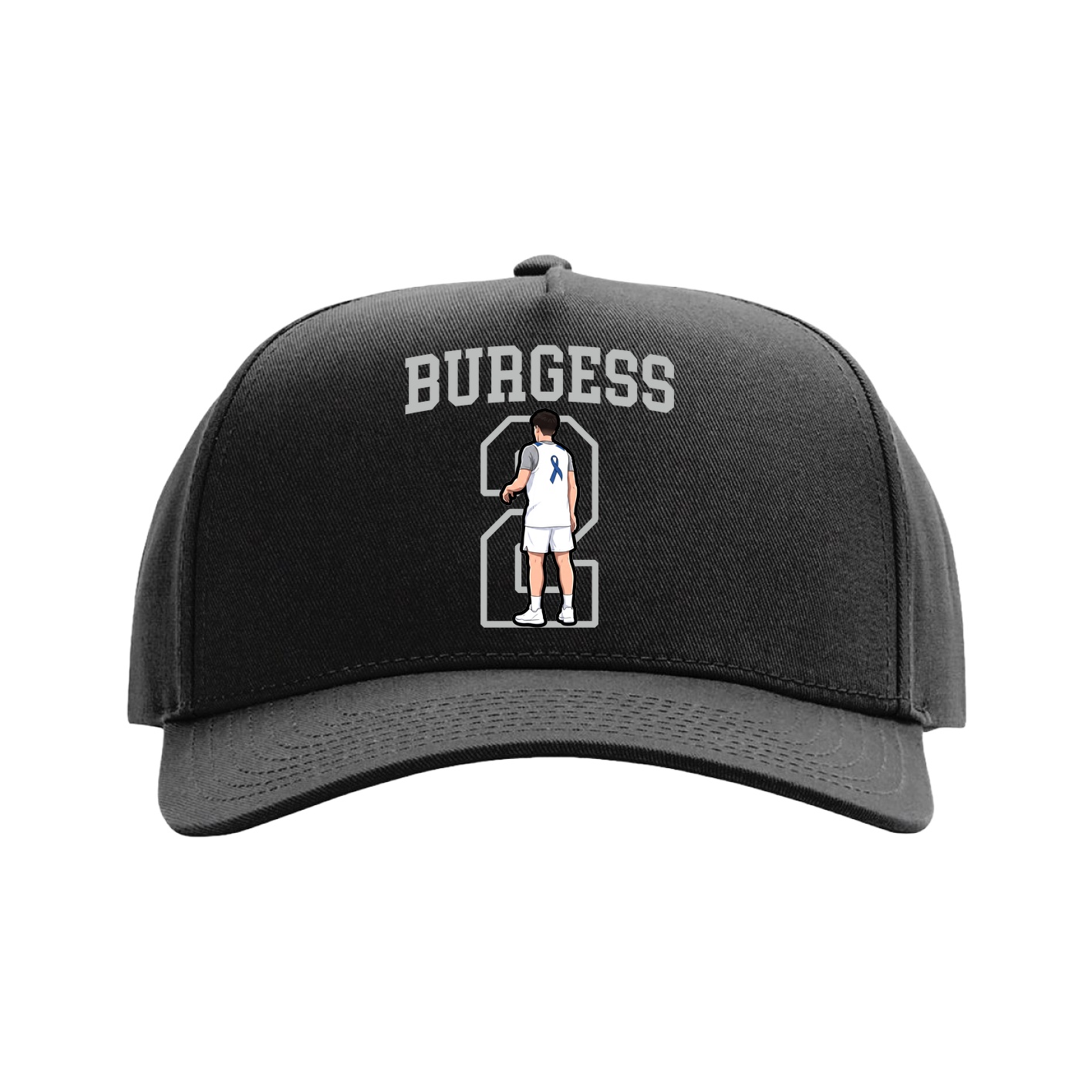 Full Fabric Five-Panel Champ Cap — Shirsey in Black