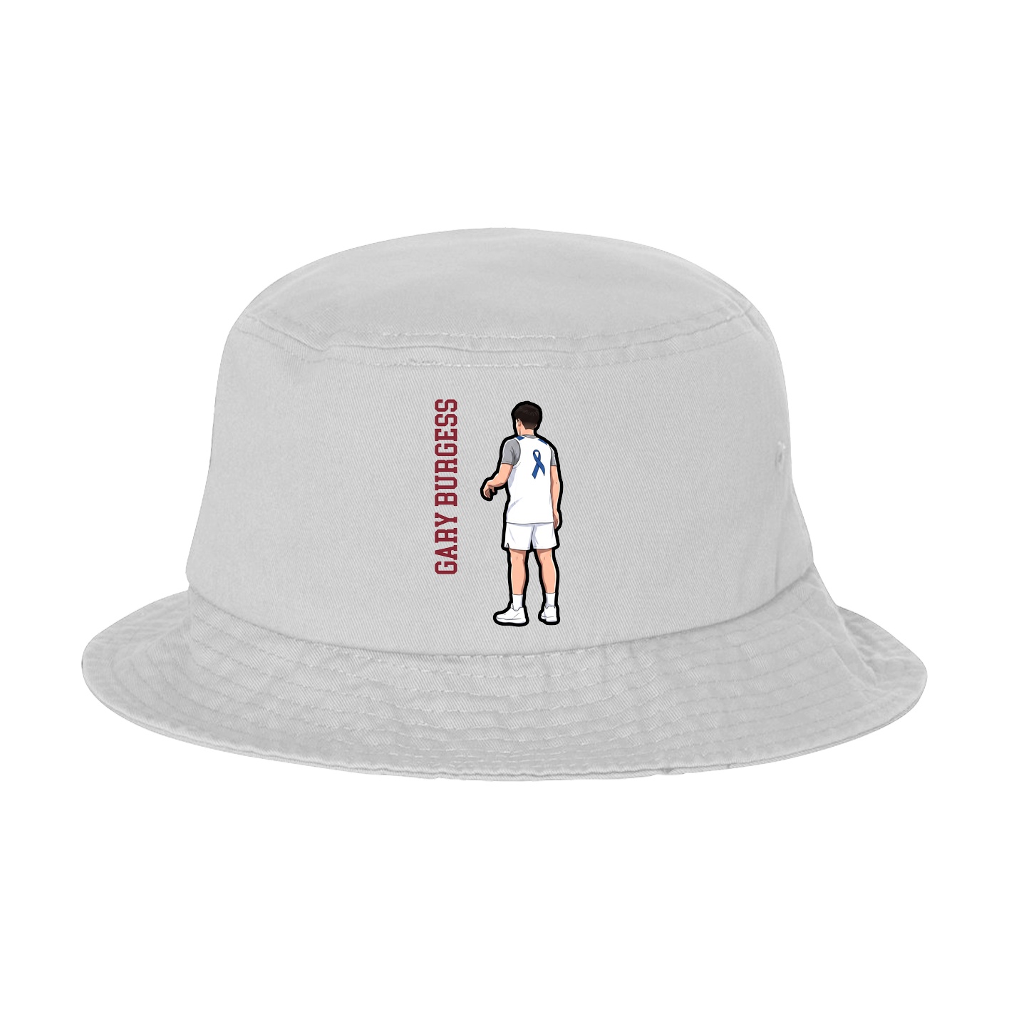 Bucket Cap — Name Vertical in White