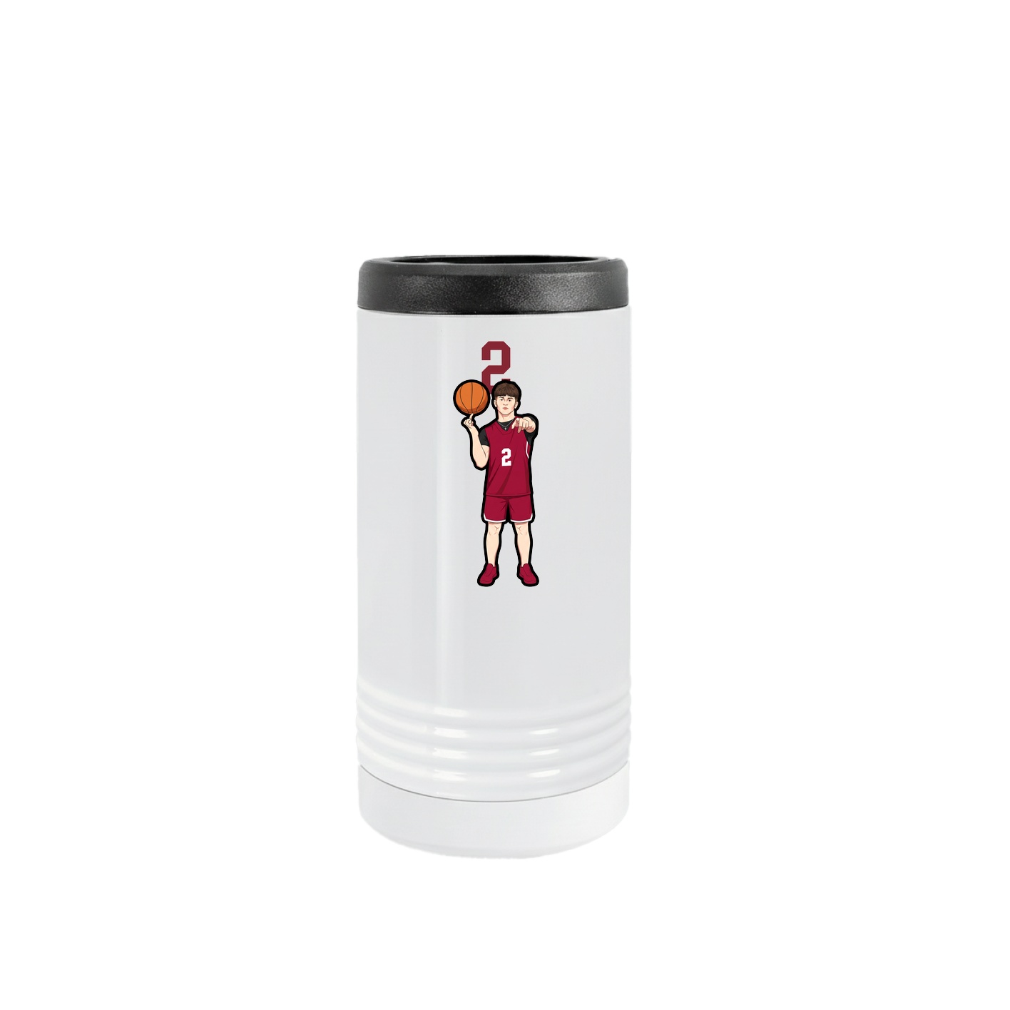 Slim Beverage Holder — Number Top in White