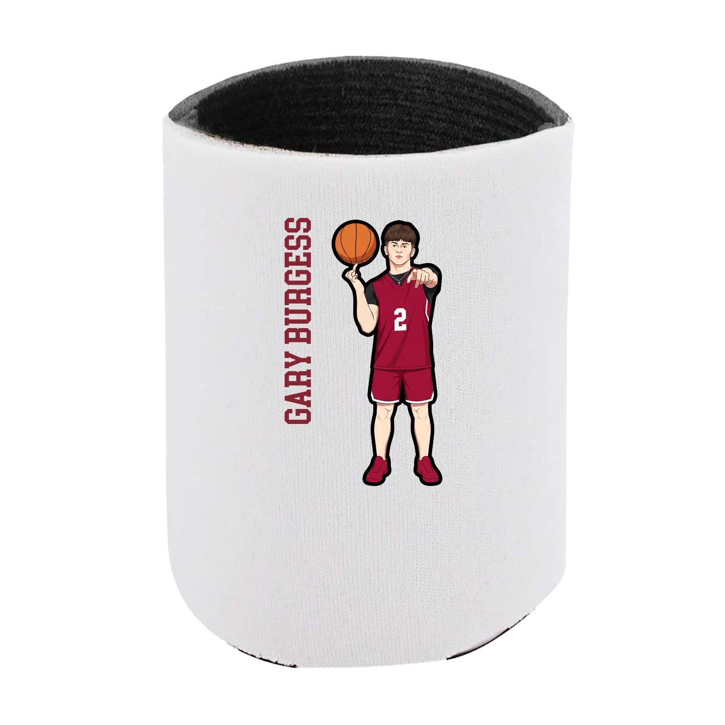 Can Holder — Name Vertical in White