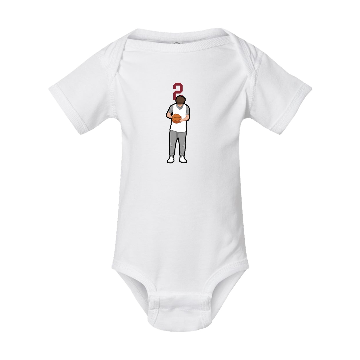 Baby Onesie — Number Top in White