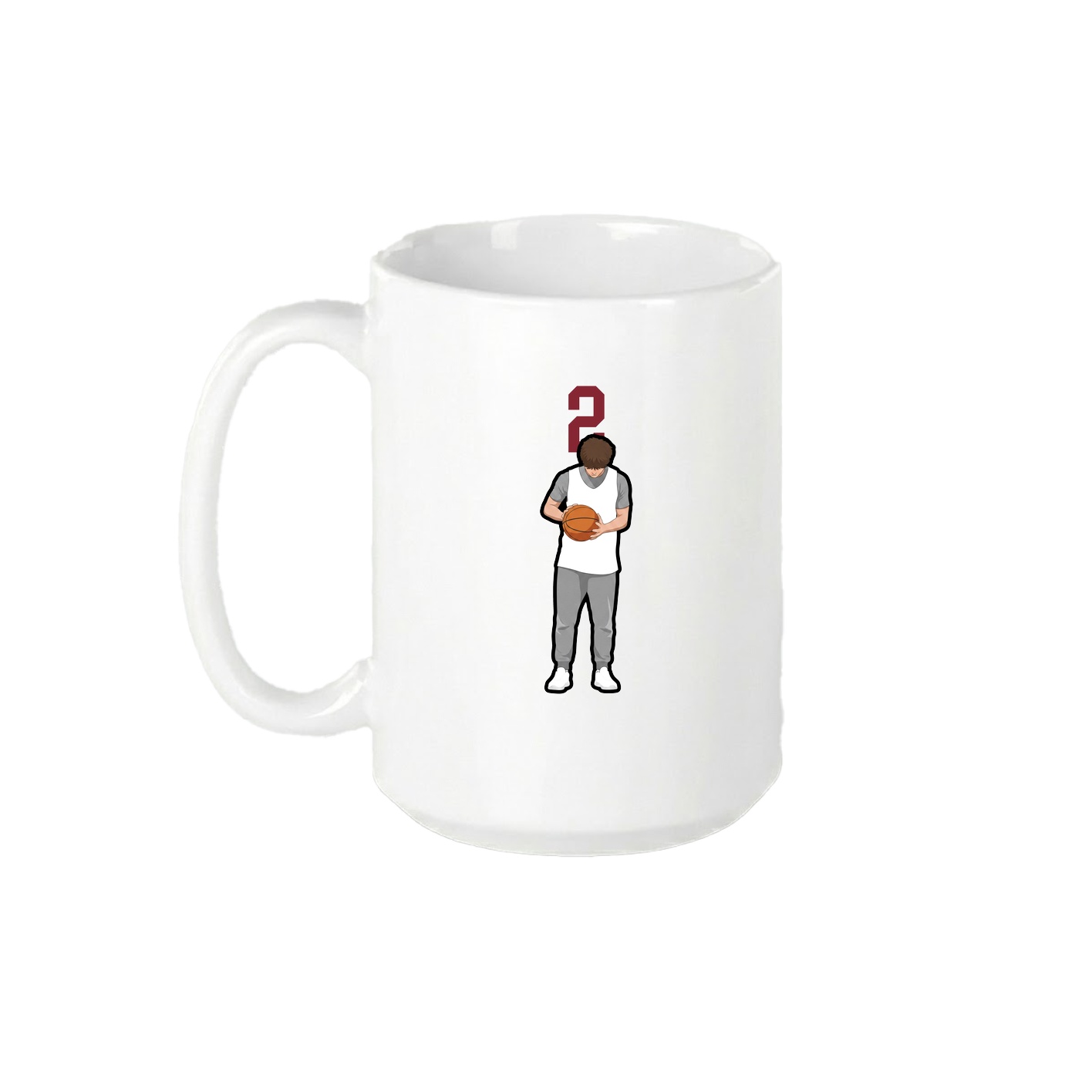 15oz Coffee Mug — Number Top in White