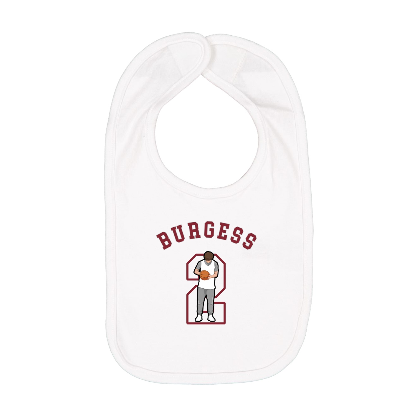 Infant Bib — Shirsey Arch in White