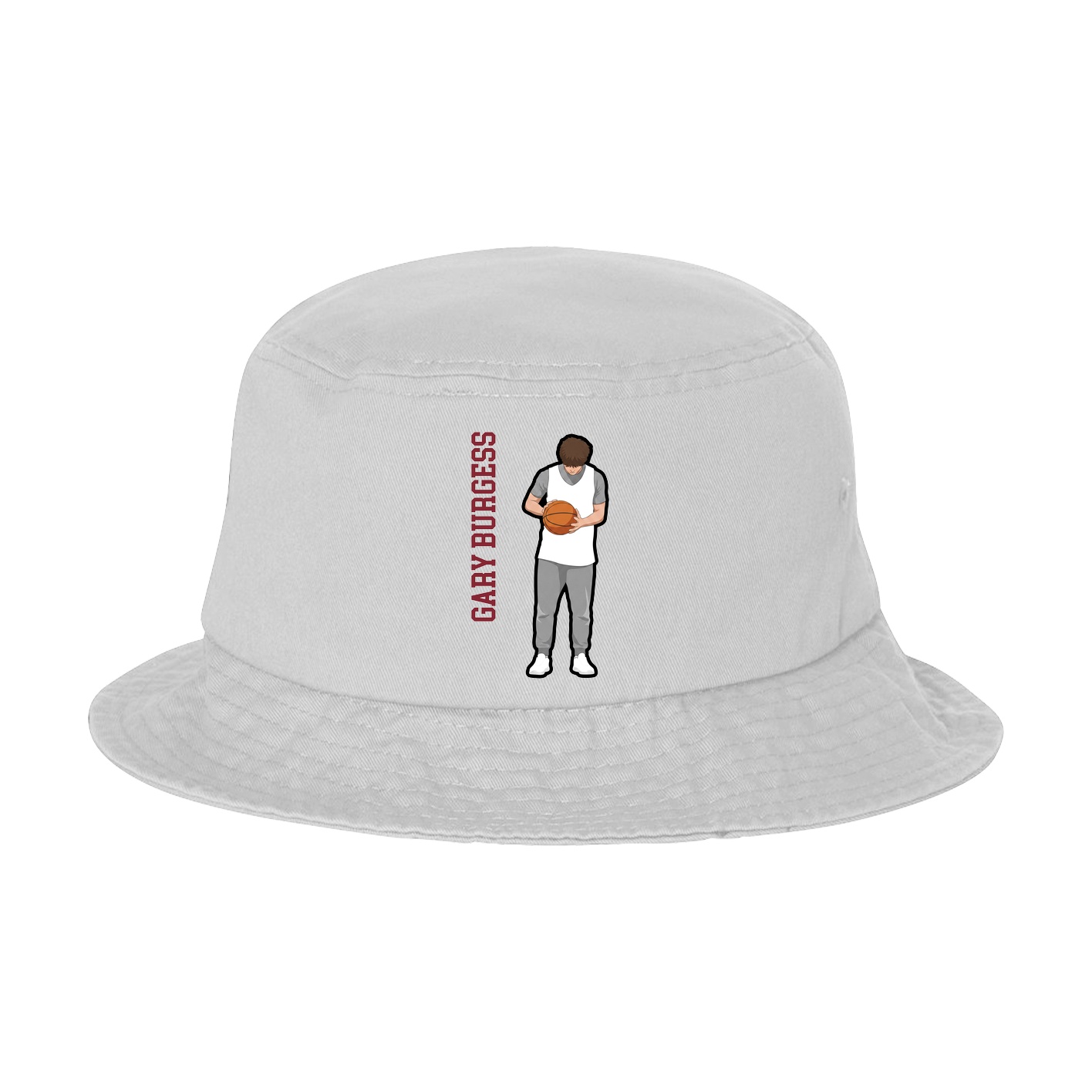 Bucket Cap — Name Vertical in White
