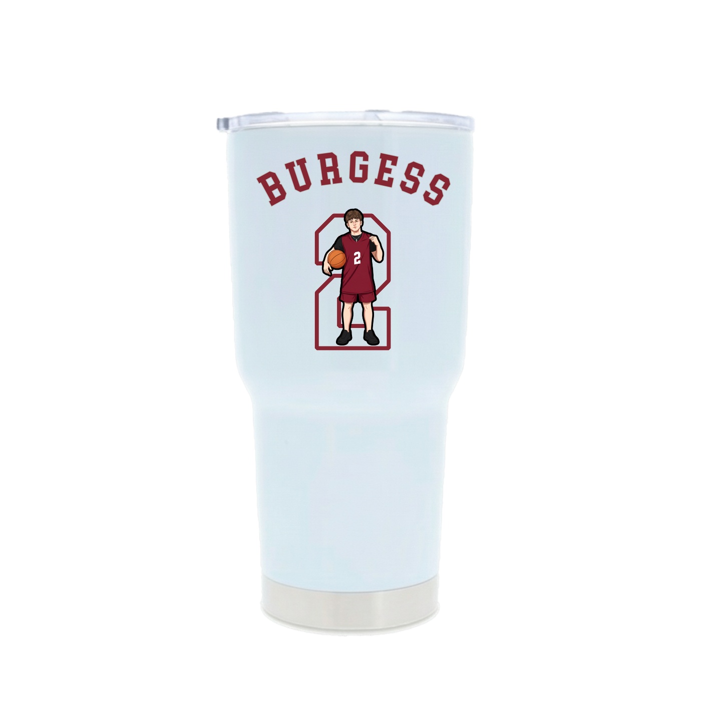 30oz Stainless Steel Tumbler — Shirsey Arch in White