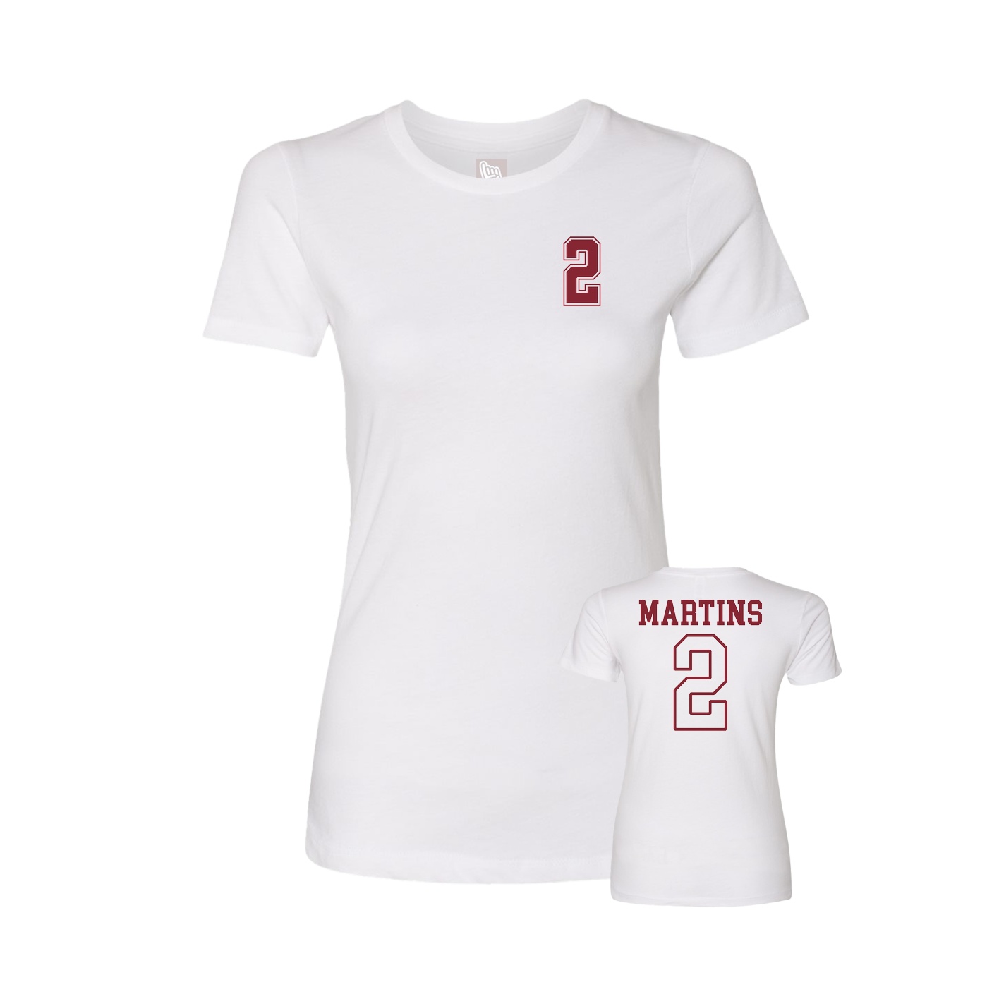 Womens Tee — Chest Back in White