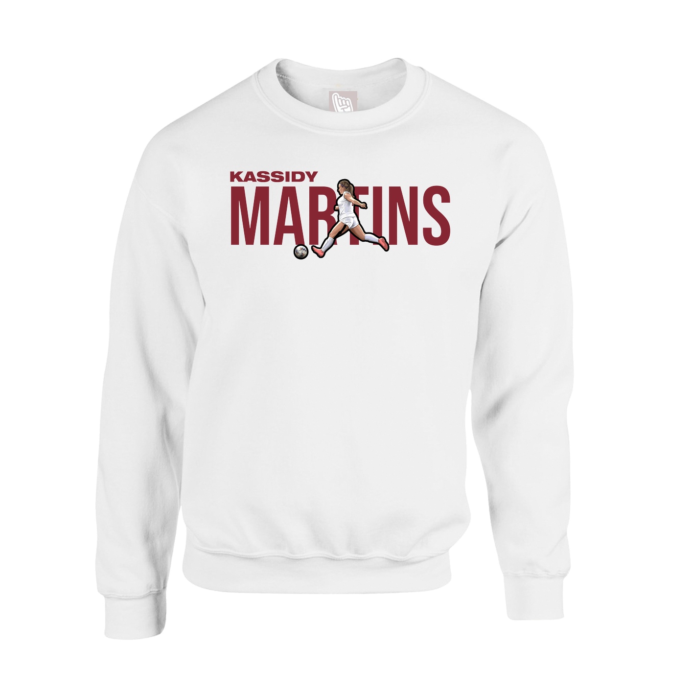 Fleece Crew — Player Name in White
