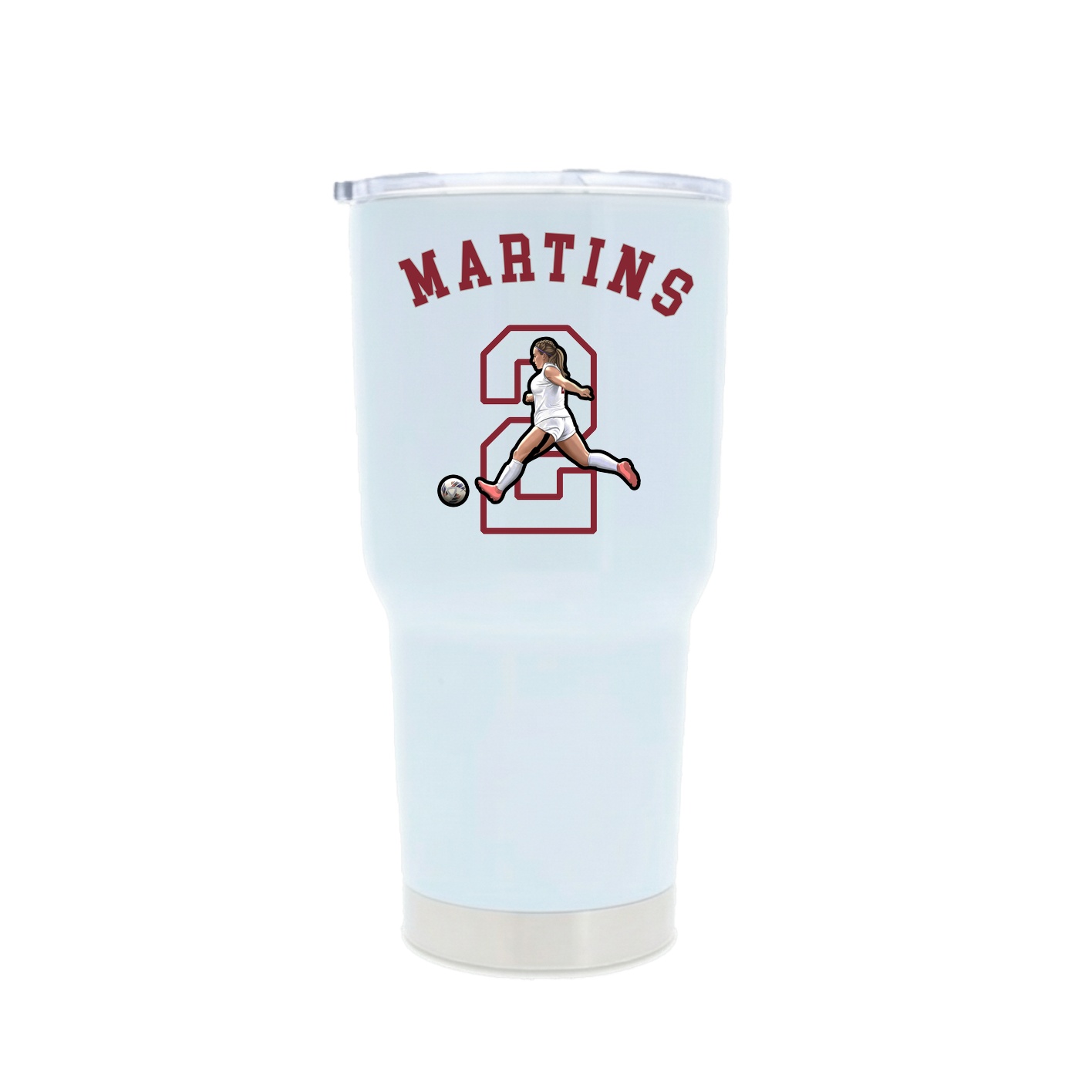 30oz Stainless Steel Tumbler — Shirsey Arch in White