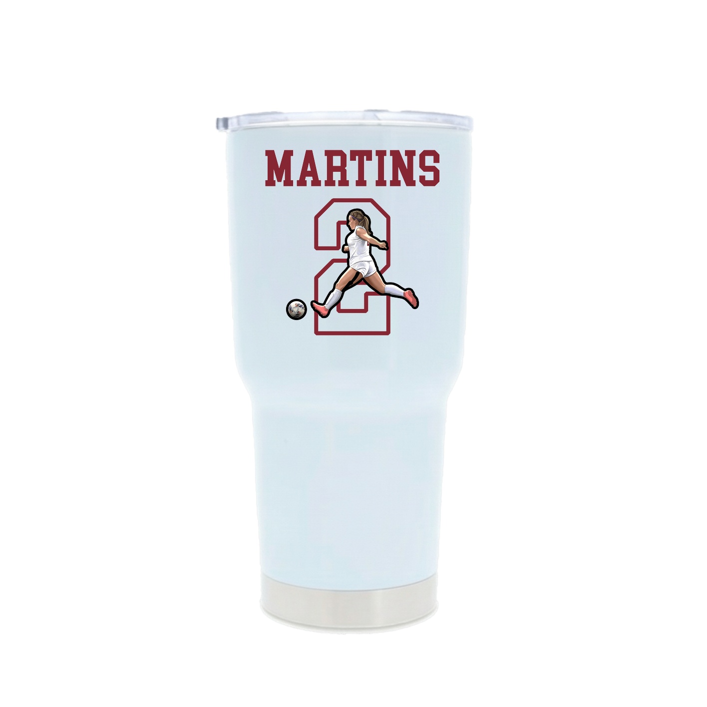 30oz Stainless Steel Tumbler — Shirsey in White