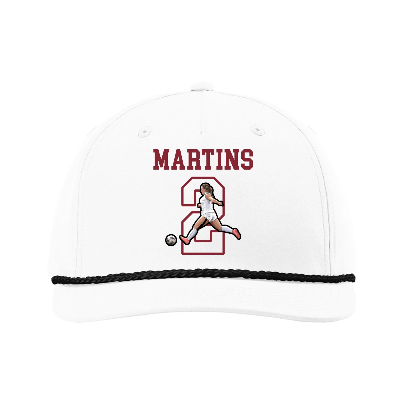 Five-Panel Classic Rope Cap — Shirsey in White