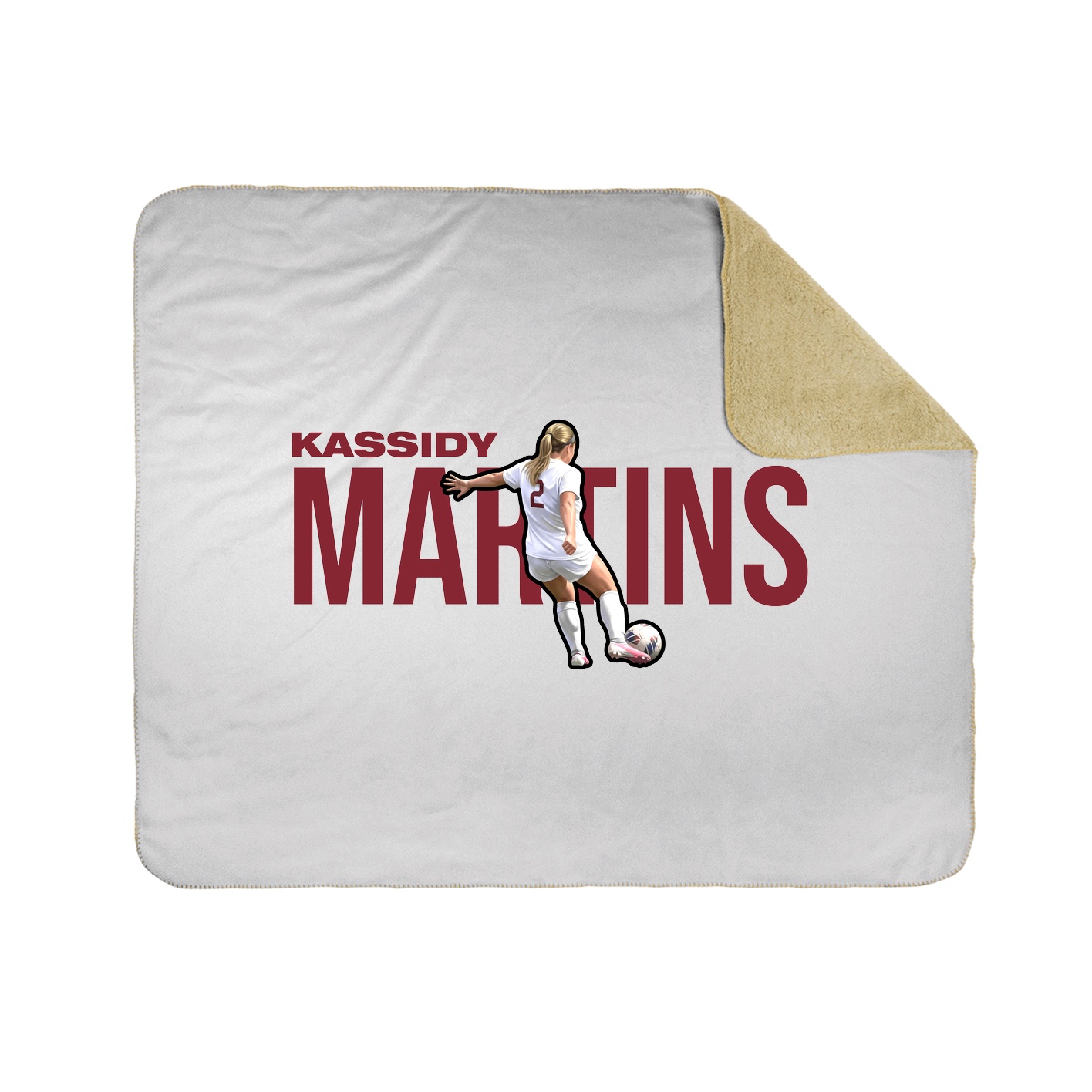 Throw Blanket — Player Name in White