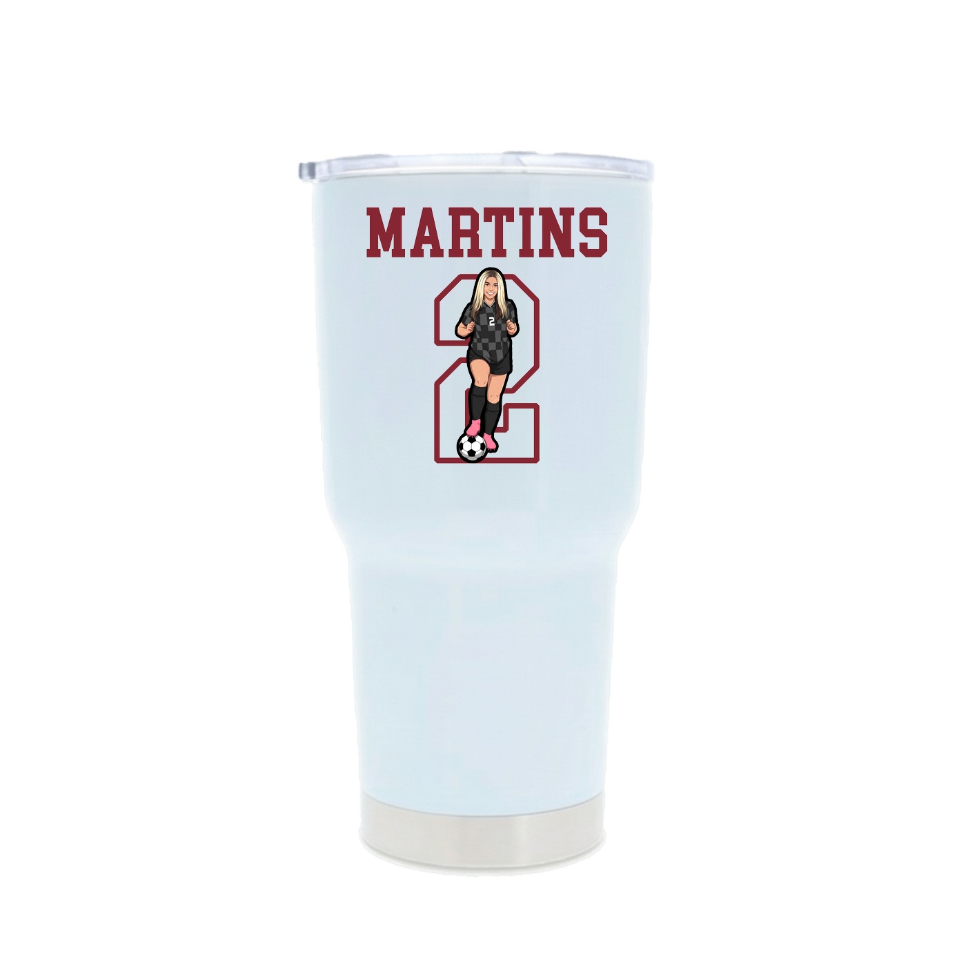 30oz Stainless Steel Tumbler — Shirsey in White