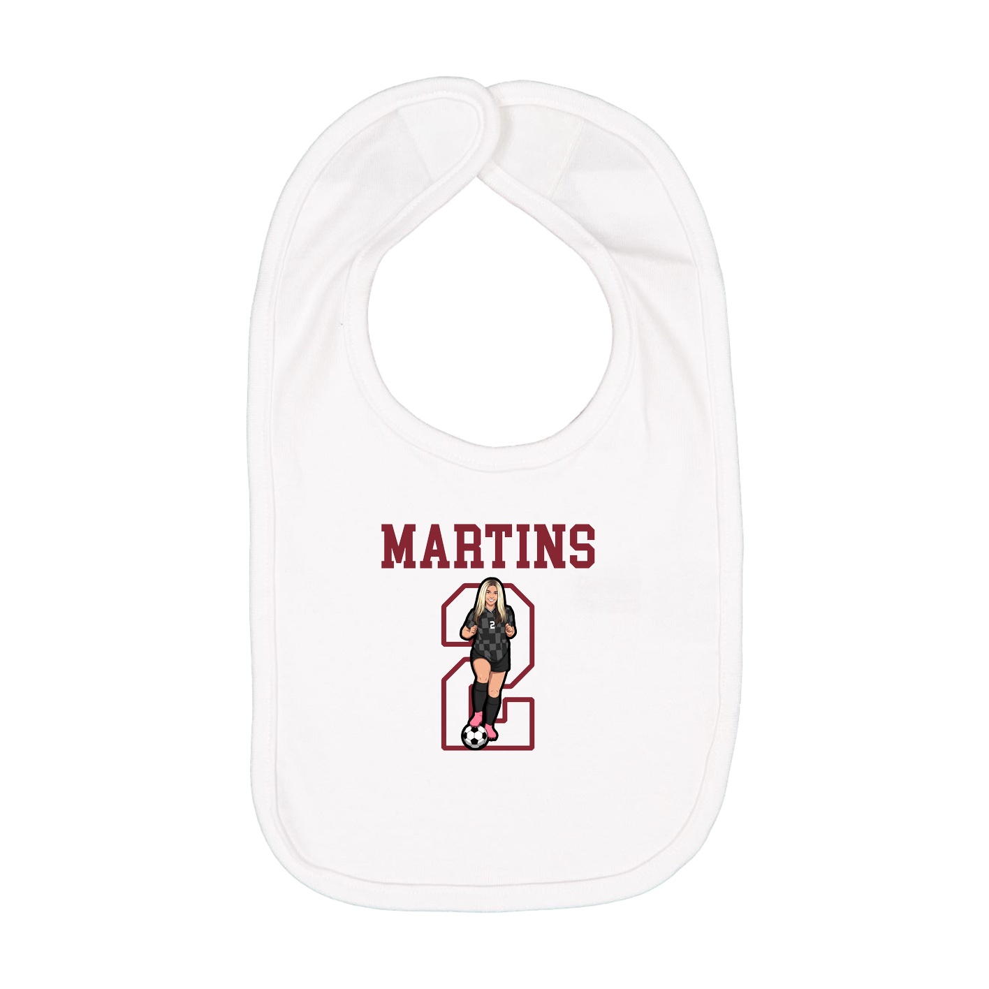 Infant Bib — Shirsey in White