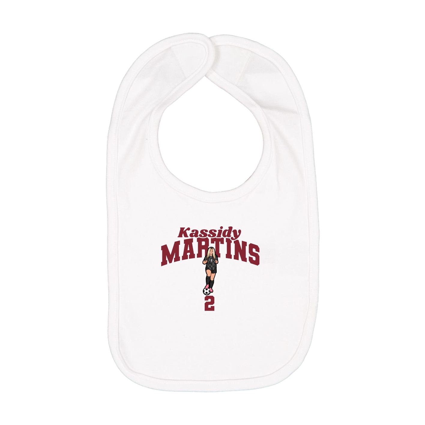 Infant Bib — Signature Arch in White