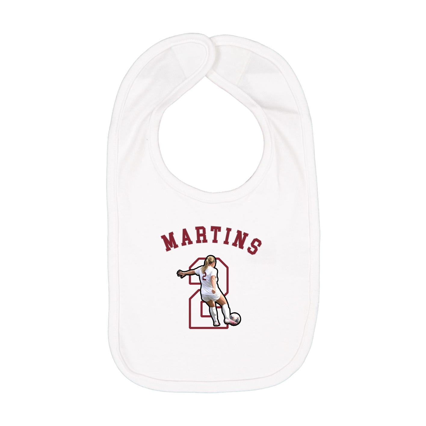 Infant Bib — Shirsey Arch in White