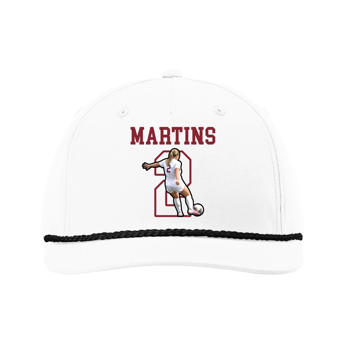 Five-Panel Classic Rope Cap — Shirsey in White