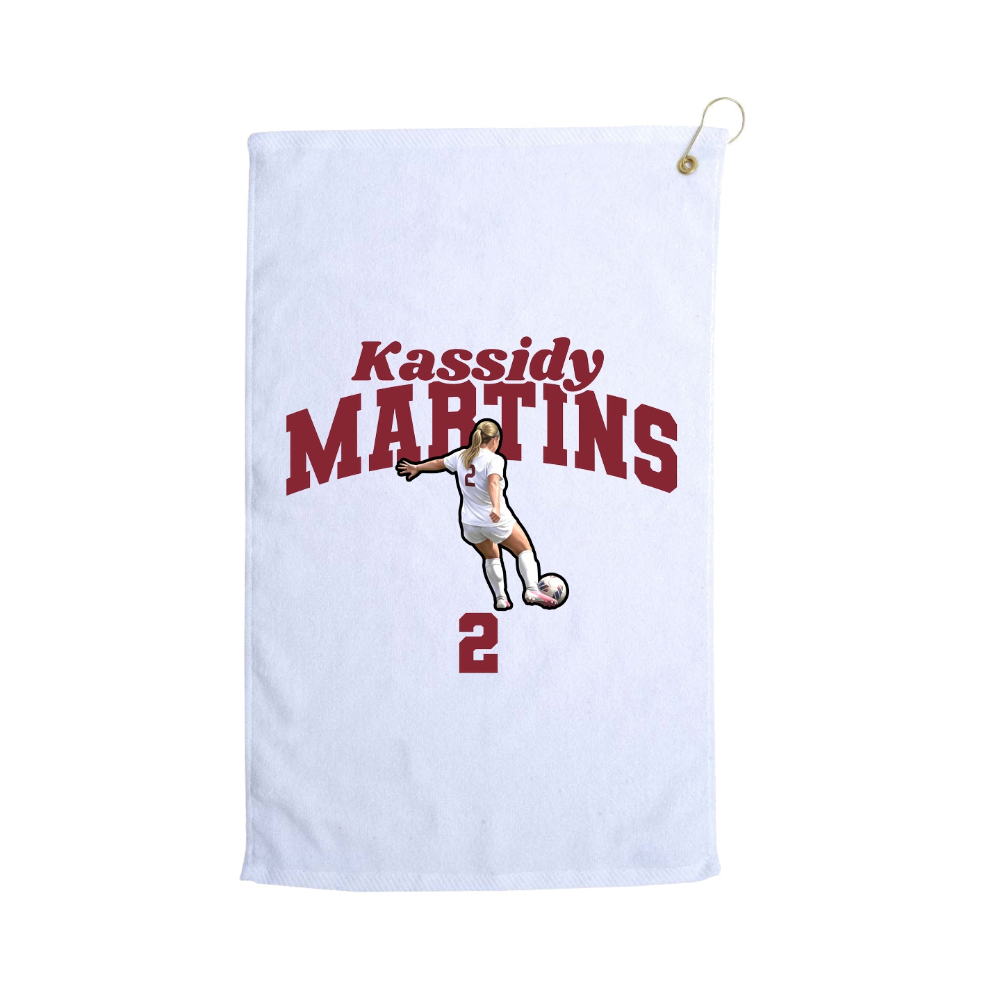 Golf Towel — Signature Arch in White