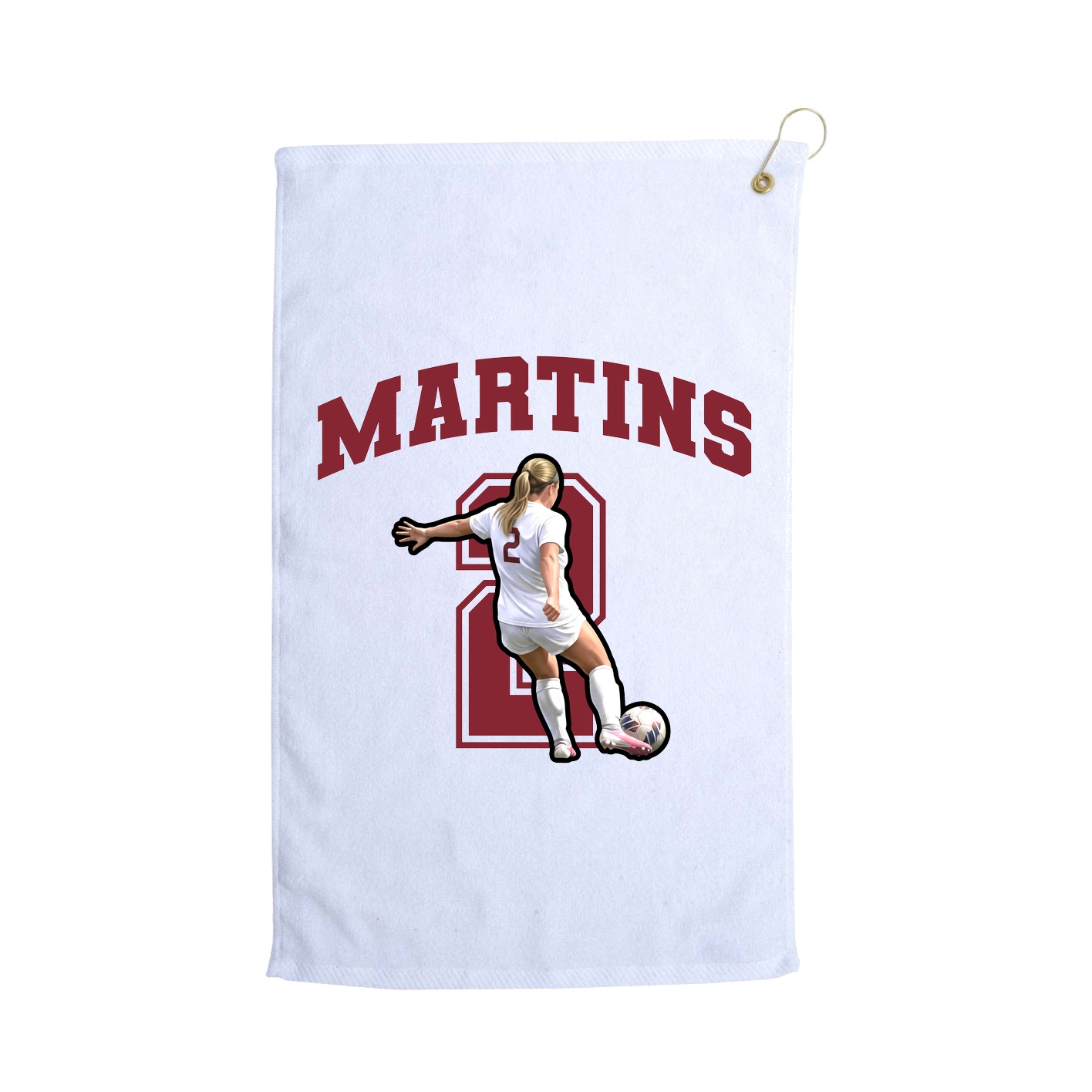 Golf Towel — Number in White