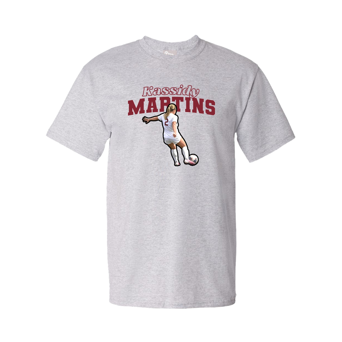 Youth Tee — Name Arch in Grey