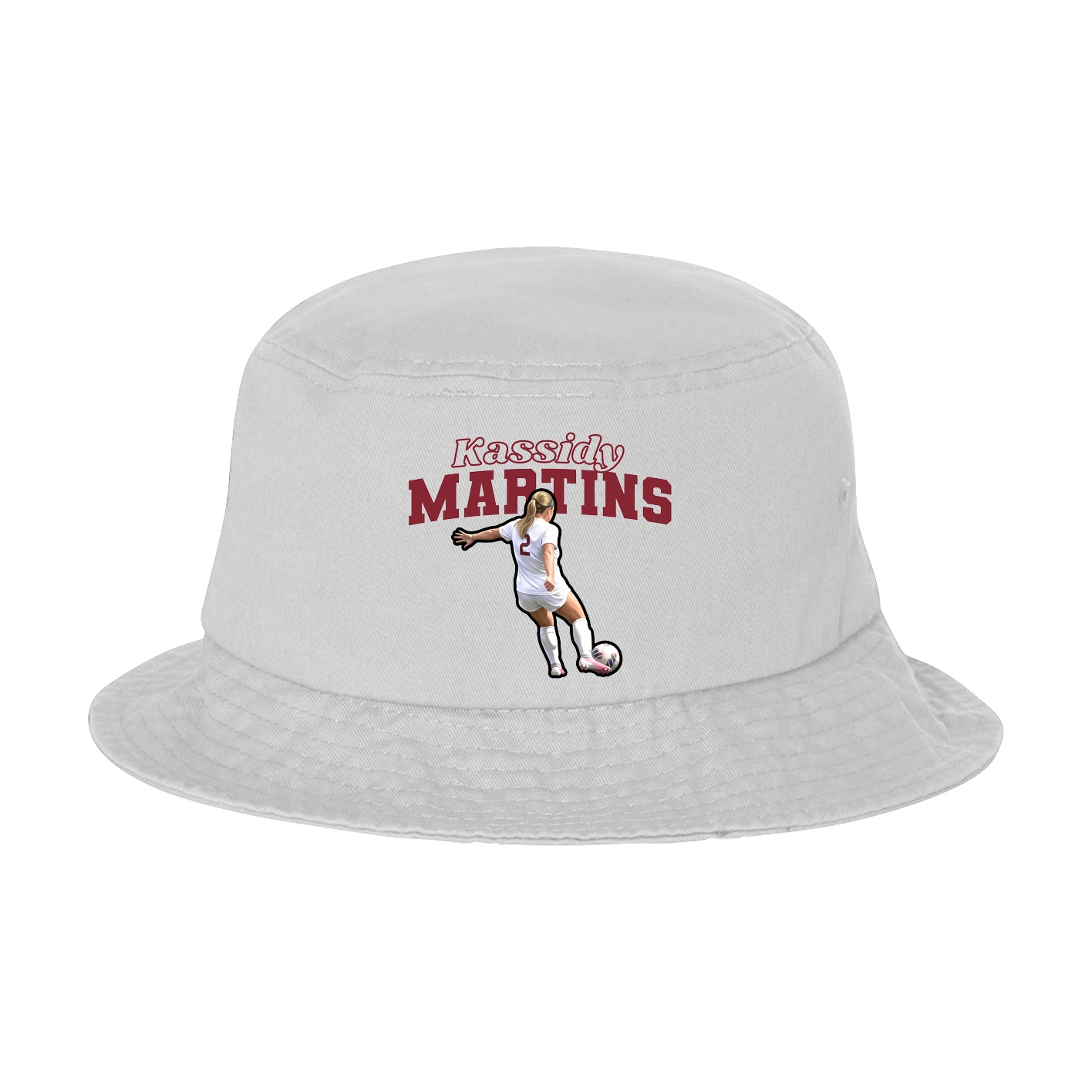 Bucket Cap — Name Arch in White
