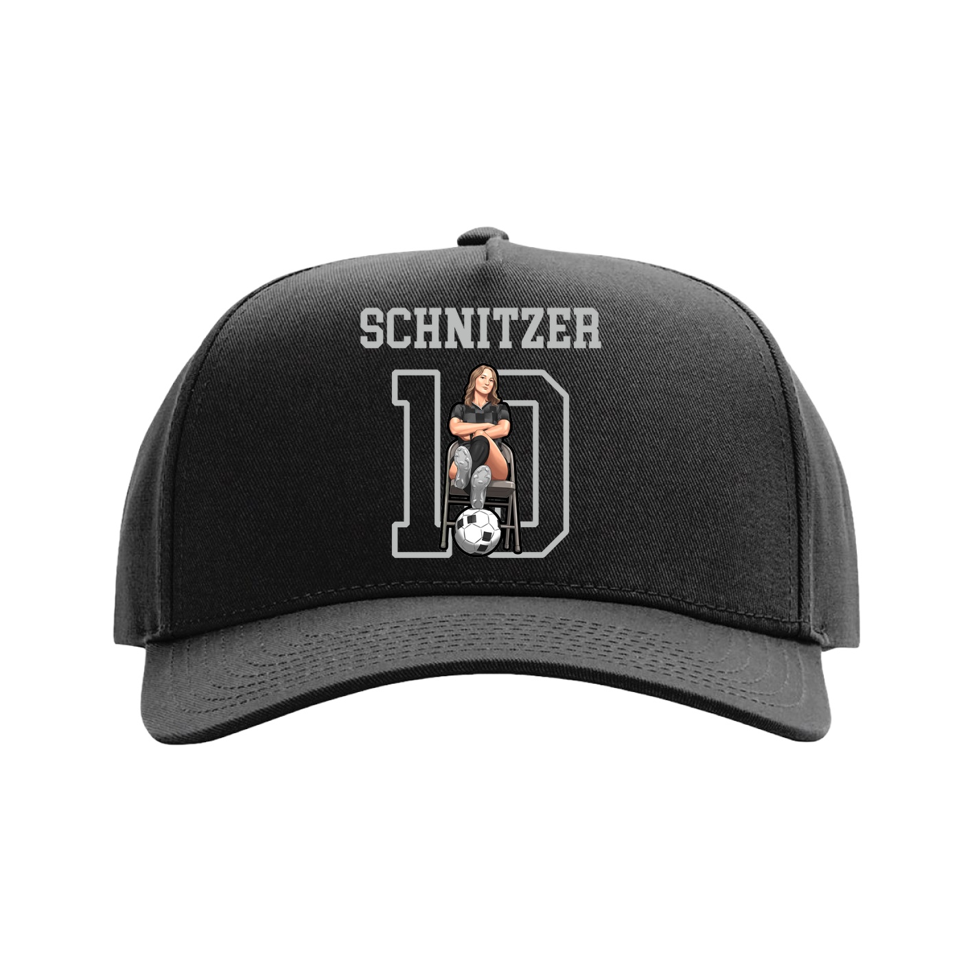 Full Fabric Five-Panel Champ Cap — Shirsey in Black