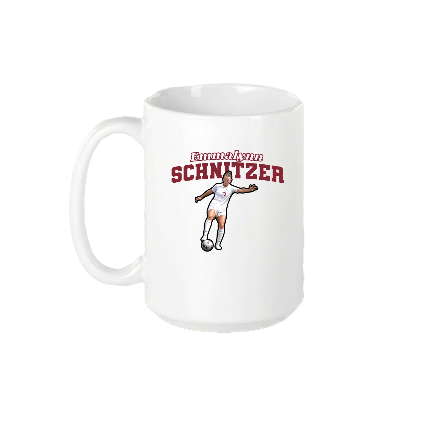 15oz Coffee Mug — Name Arch in White