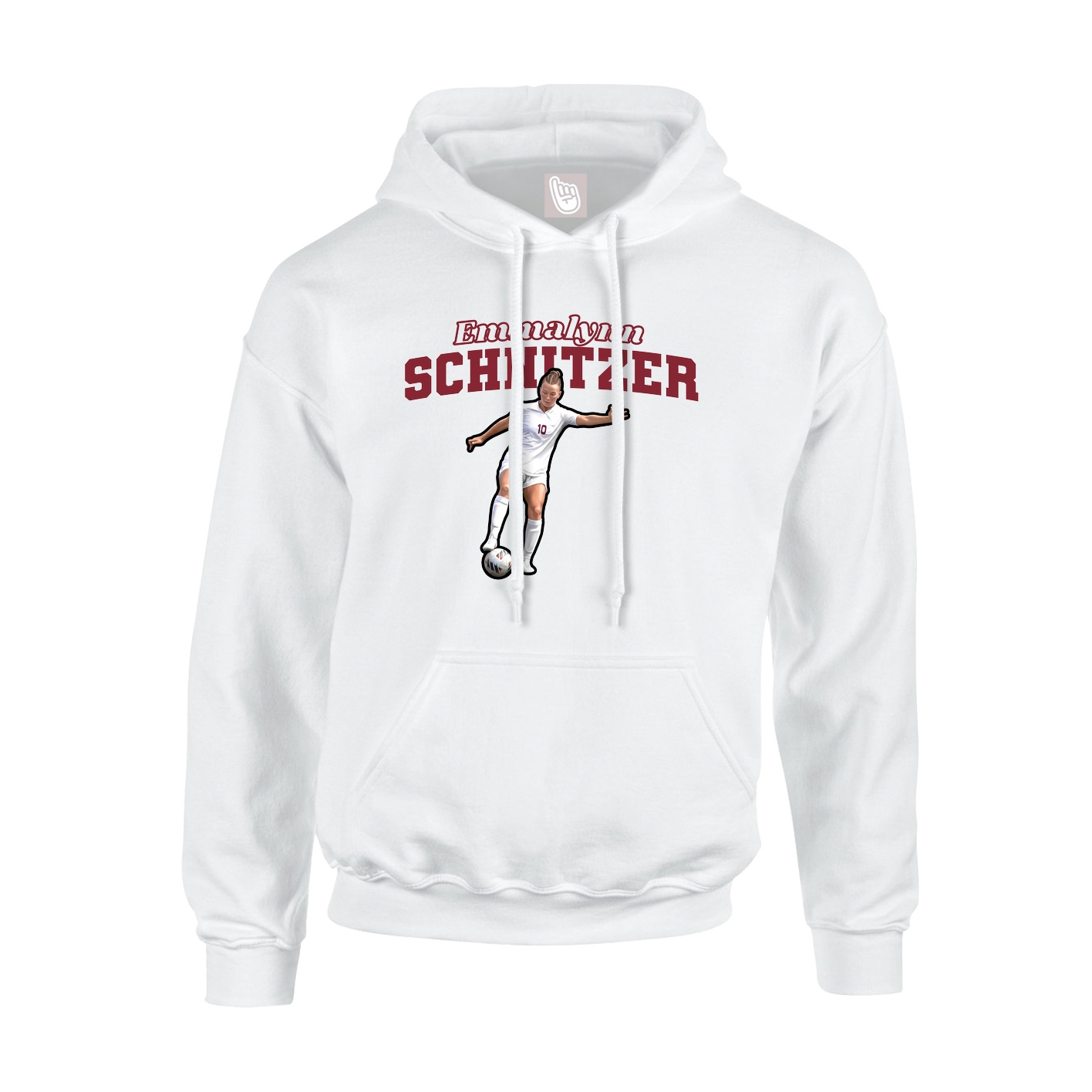 Hoodie — Name Arch in White