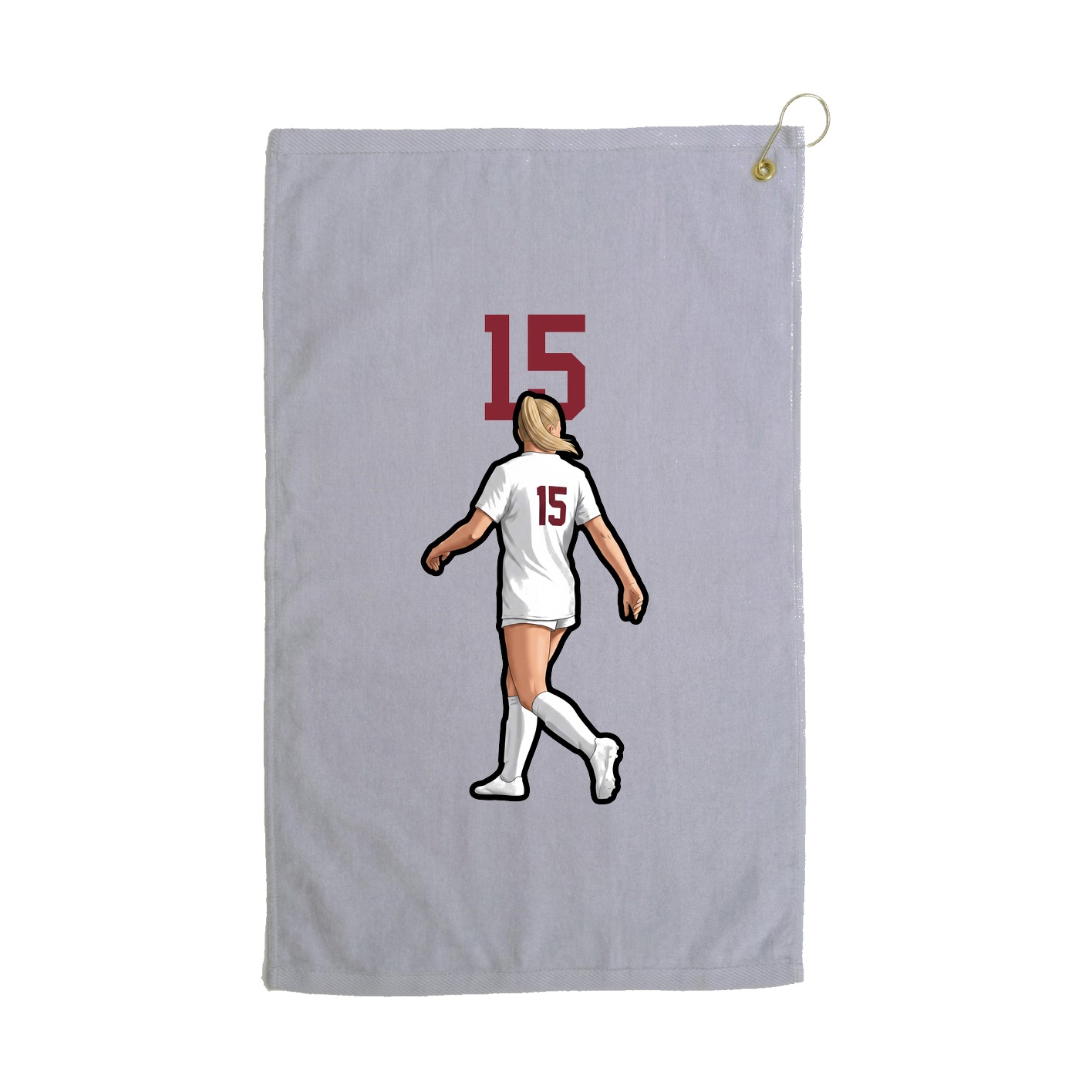 Golf Towel — Number Top in Grey