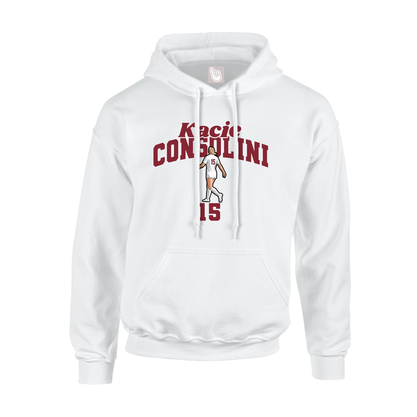 Hoodie — Signature Arch in White