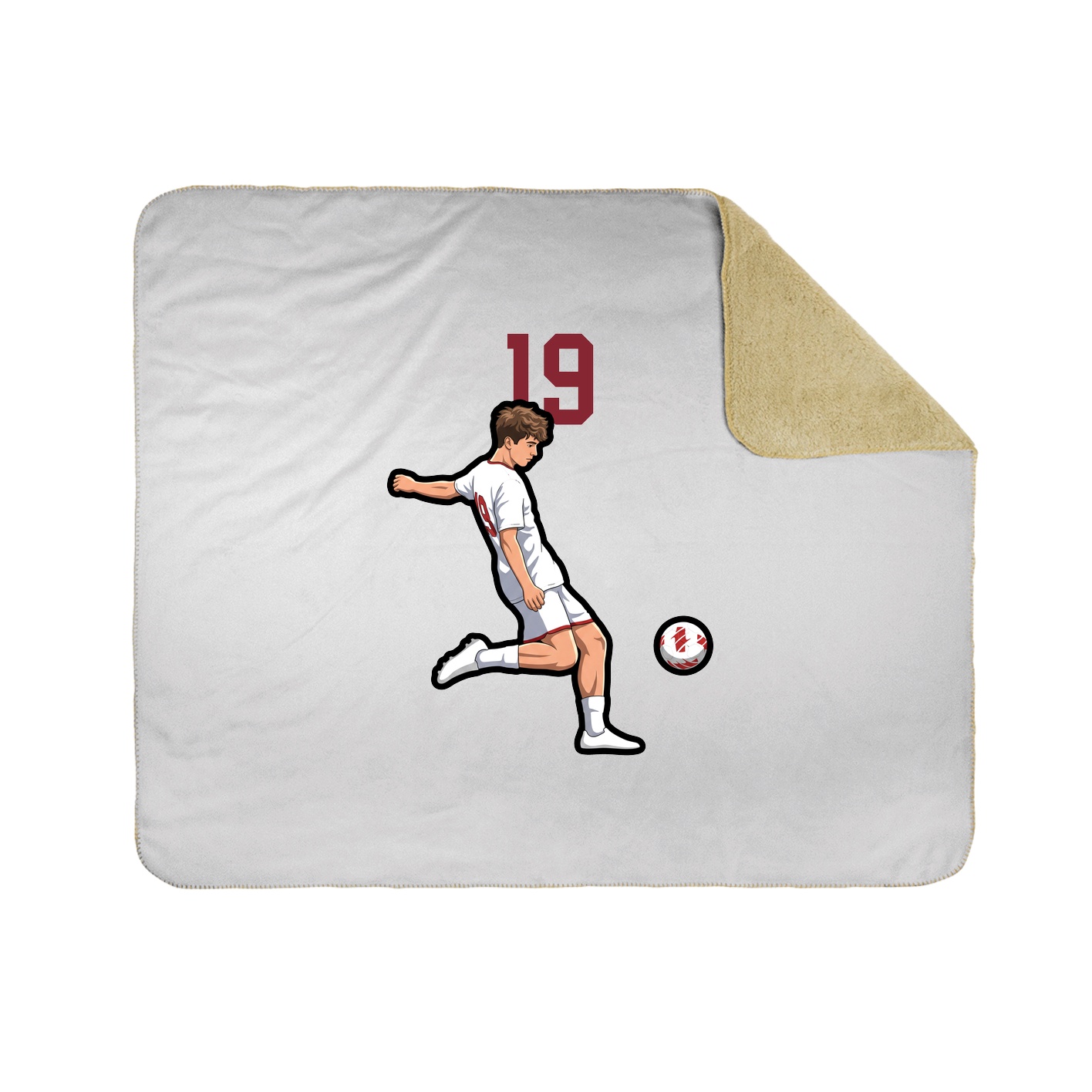 Throw Blanket — Number Top in White