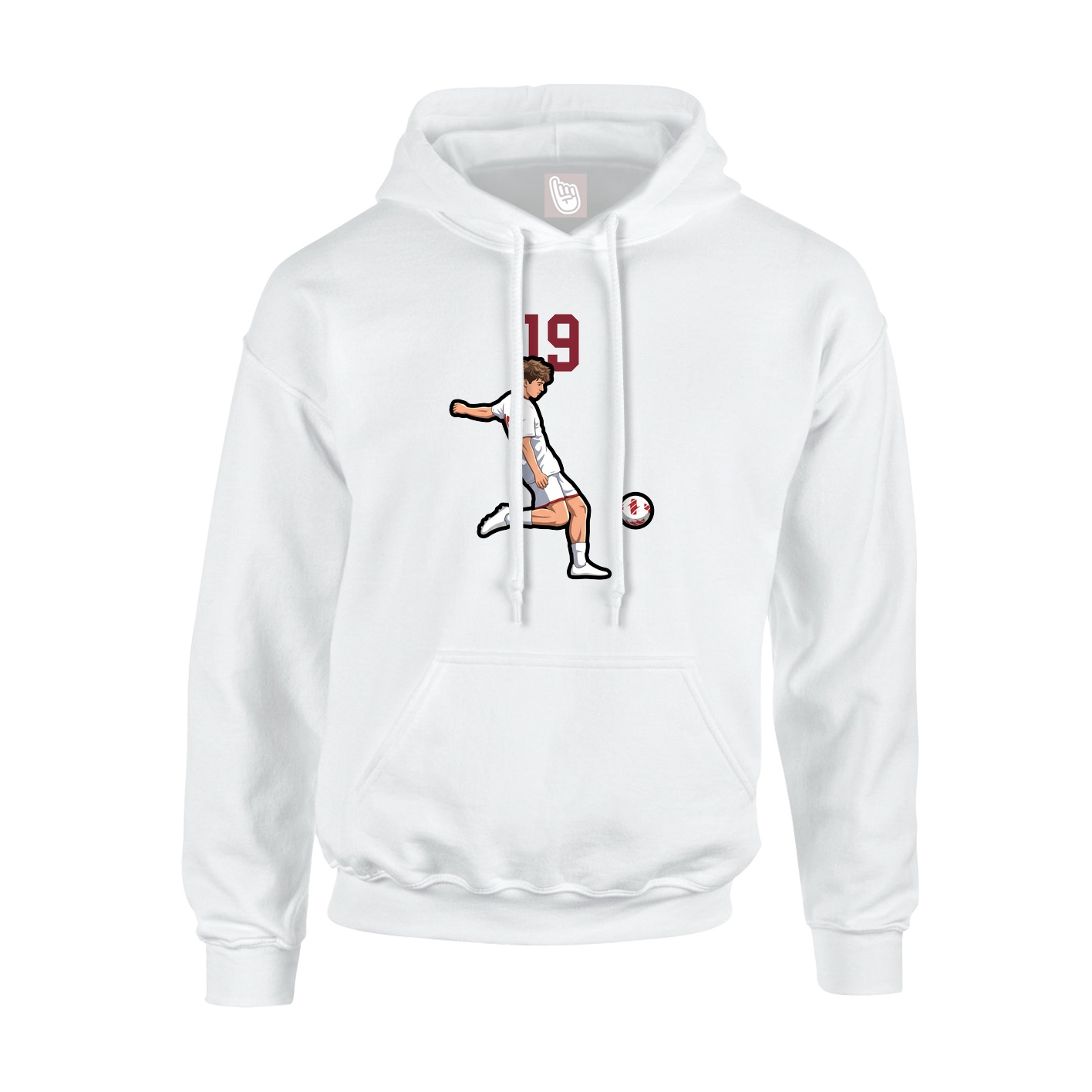 Hoodie — Number Top in White