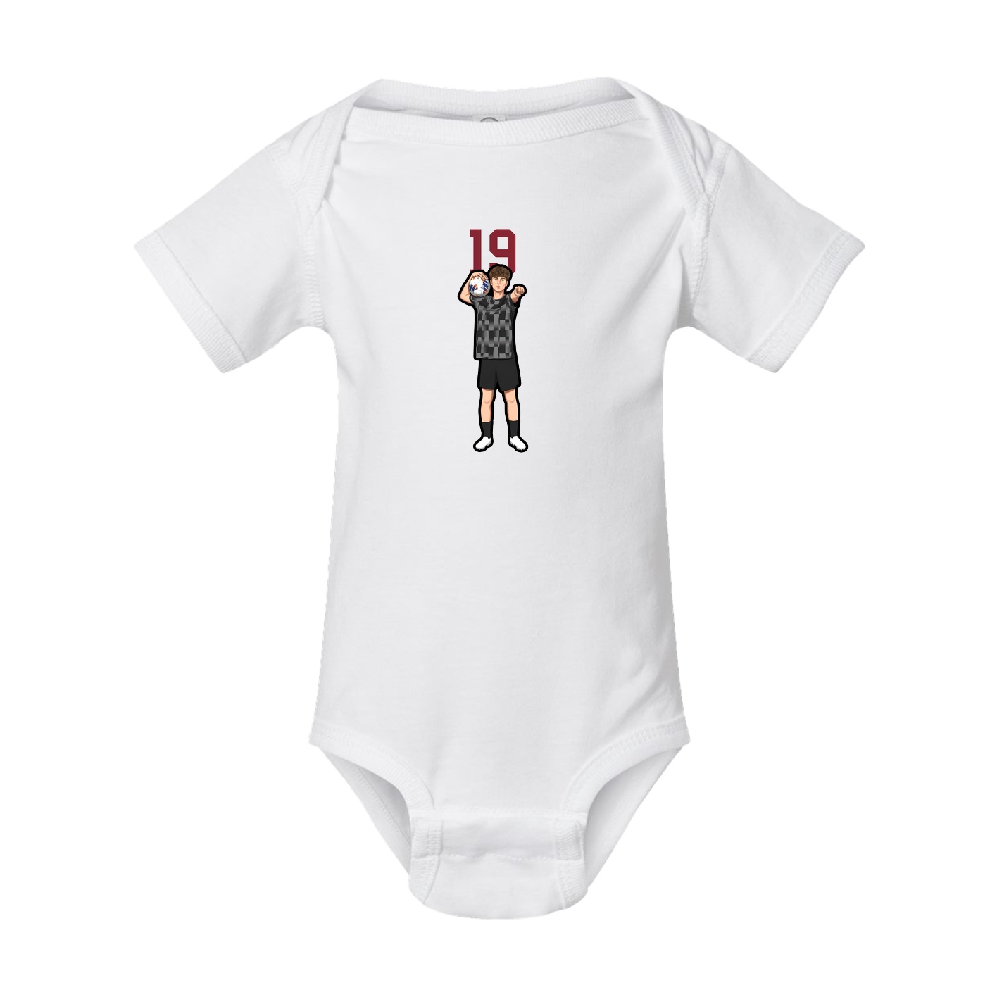 Baby Onesie — Number Top in White