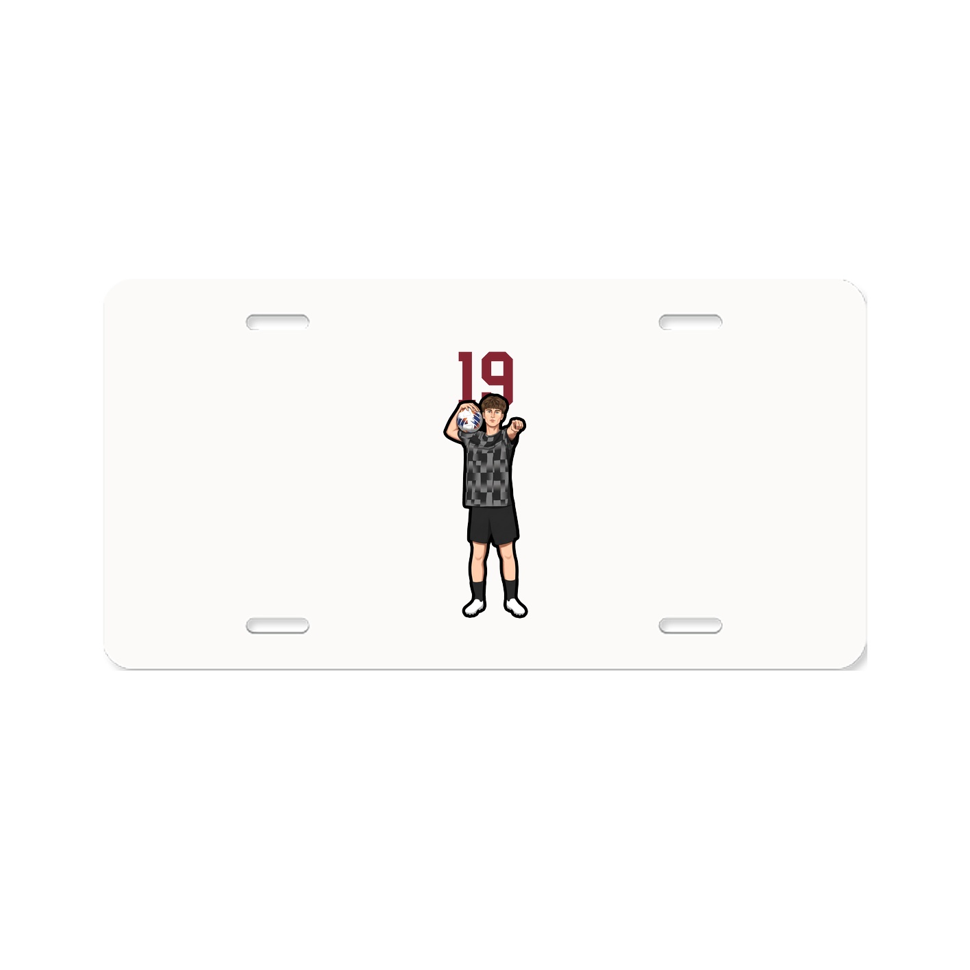 License Plate — Number Top in Classic