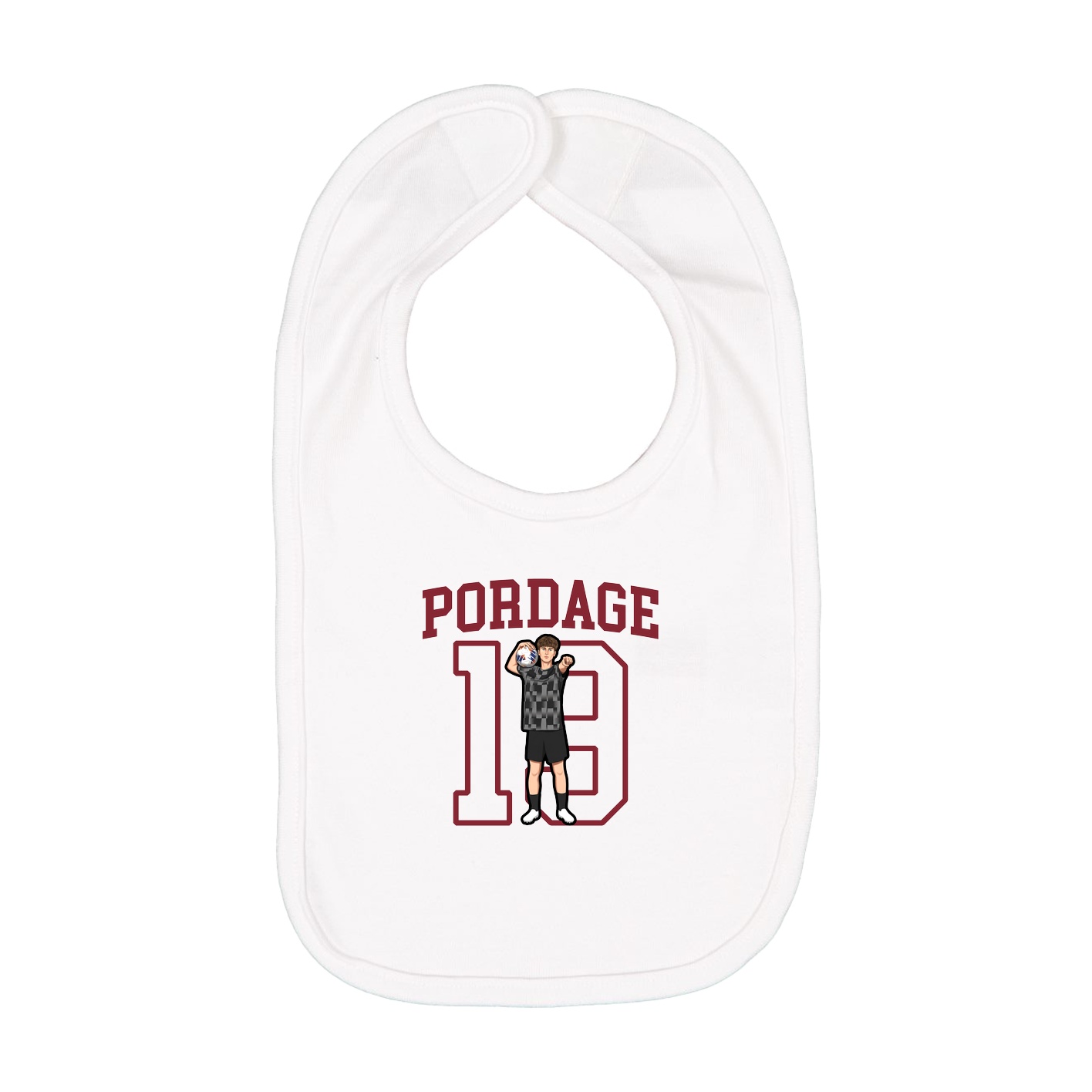 Infant Bib — Shirsey in White