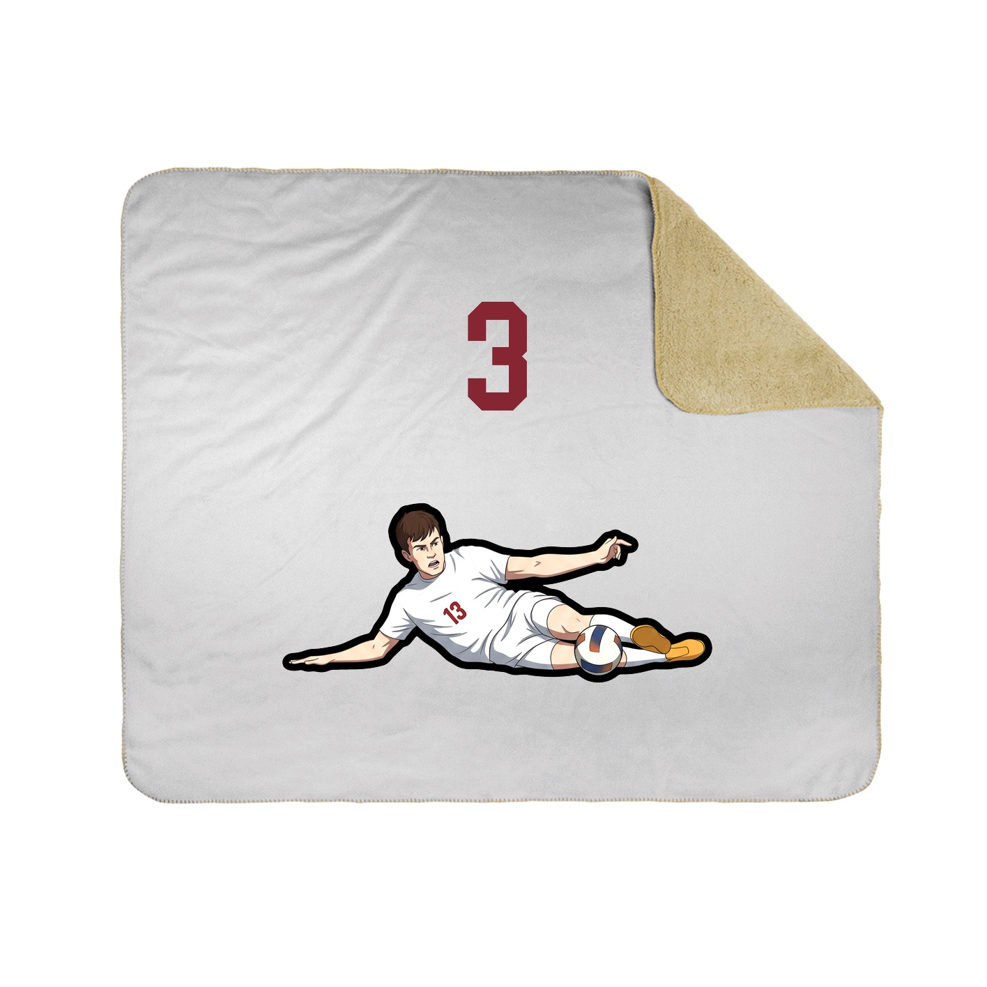 Throw Blanket — Number Top in White