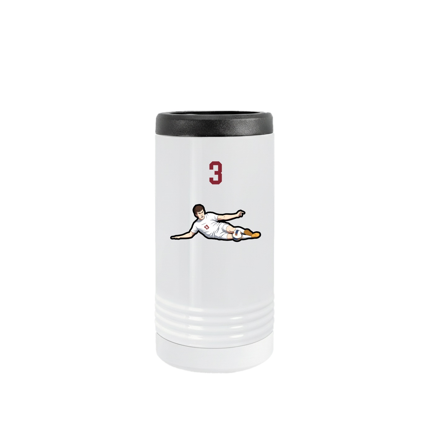 Slim Beverage Holder — Number Top in White