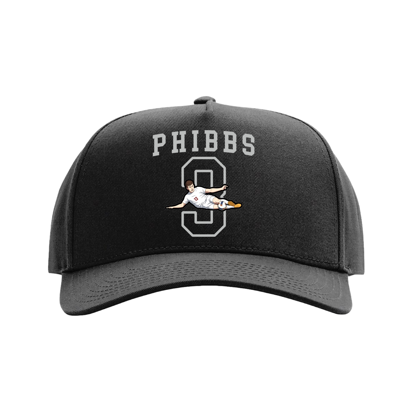 Full Fabric Five-Panel Champ Cap — Shirsey in Black