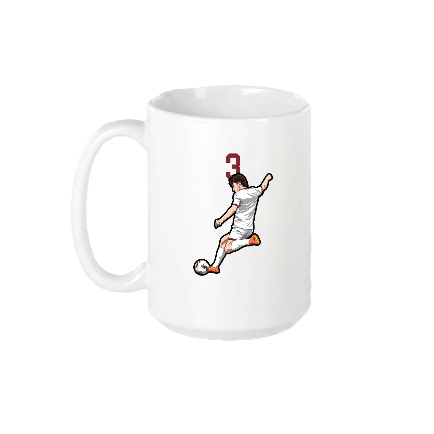 15oz Coffee Mug — Number Top in White