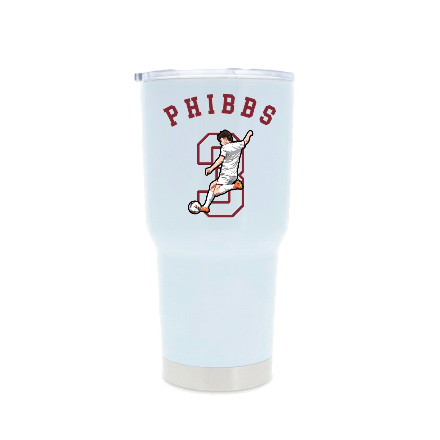 30oz Stainless Steel Tumbler — Shirsey Arch in White