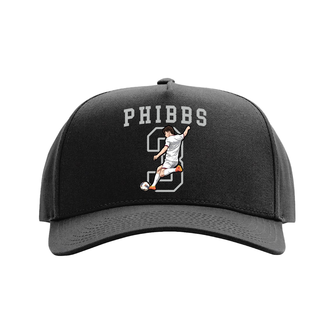 Full Fabric Five-Panel Champ Cap — Shirsey in Black