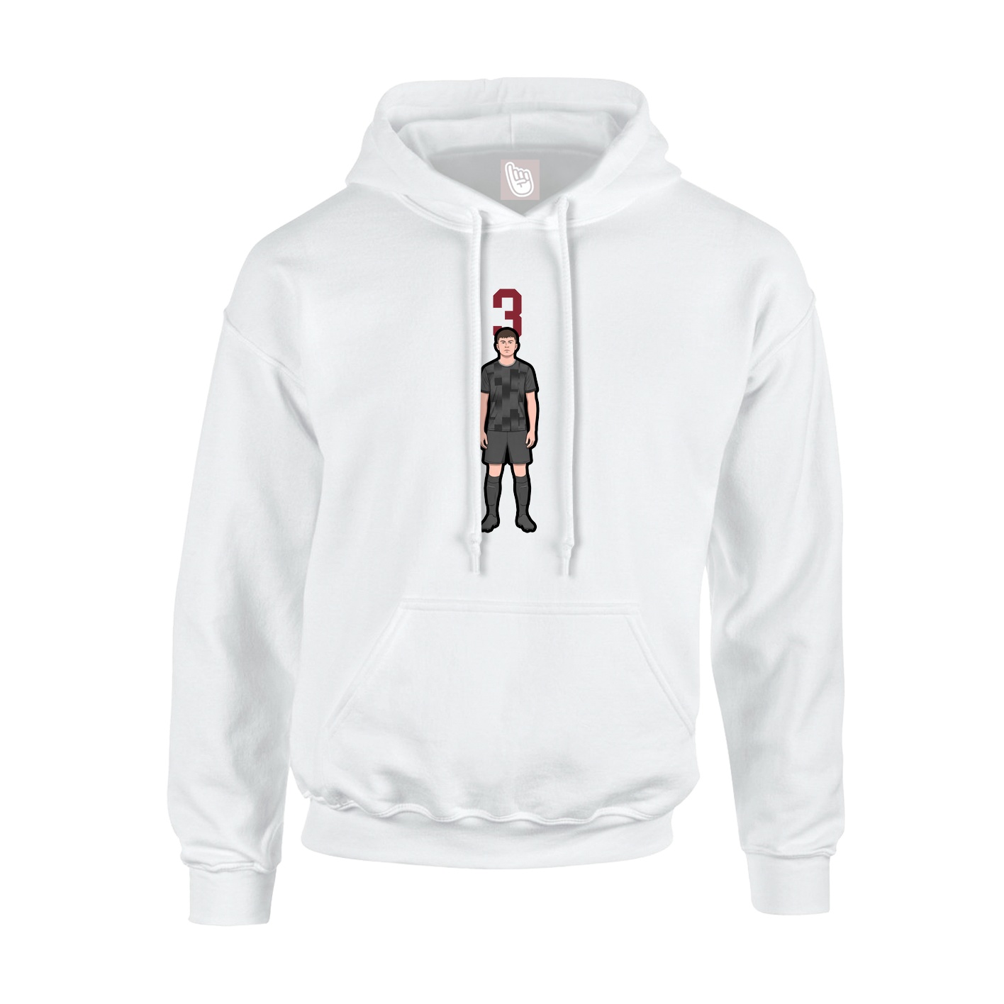 Hoodie — Number Top in White