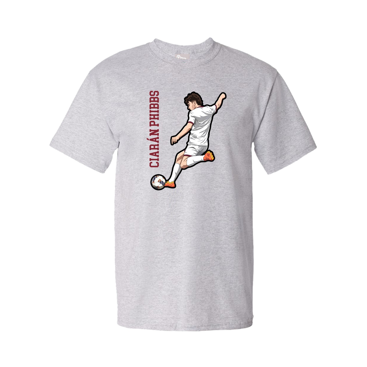 Tee — Name Vertical in Grey