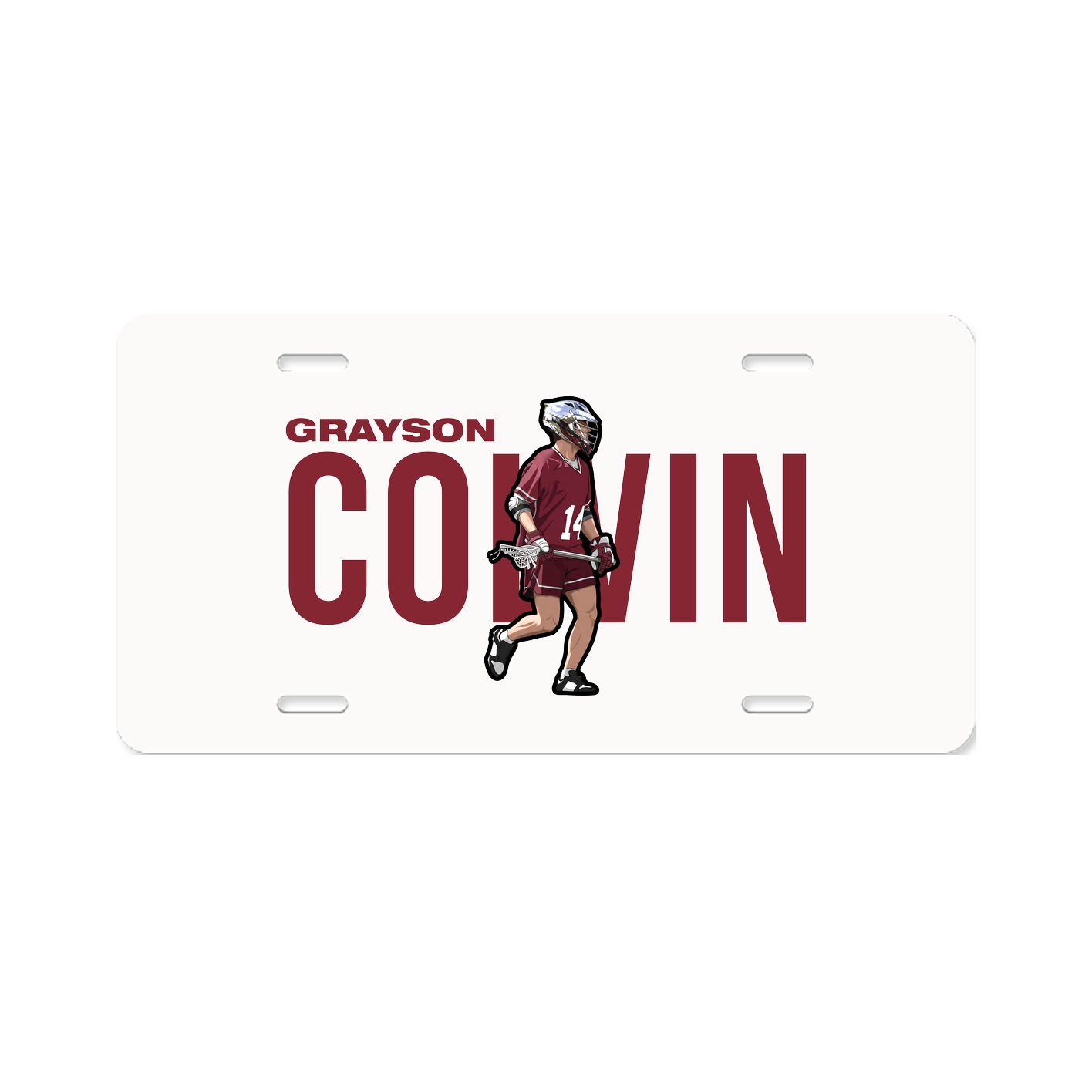 License Plate — Player Name in Classic